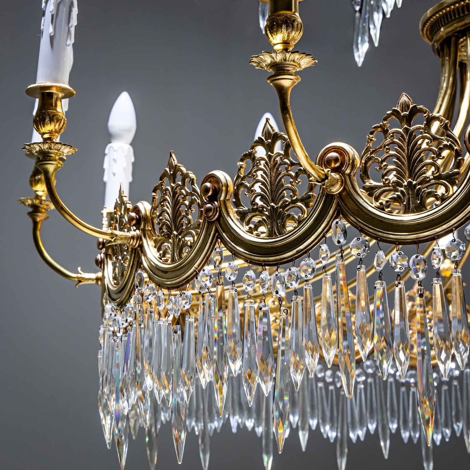 Empire Style Chandelier After Schinkel, Probably Berlin, Early 20th Century photo vintage