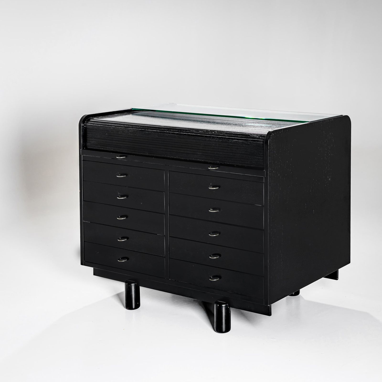 Black Desk By Gianfranco Frattini For Bernini, Italy, 1960s