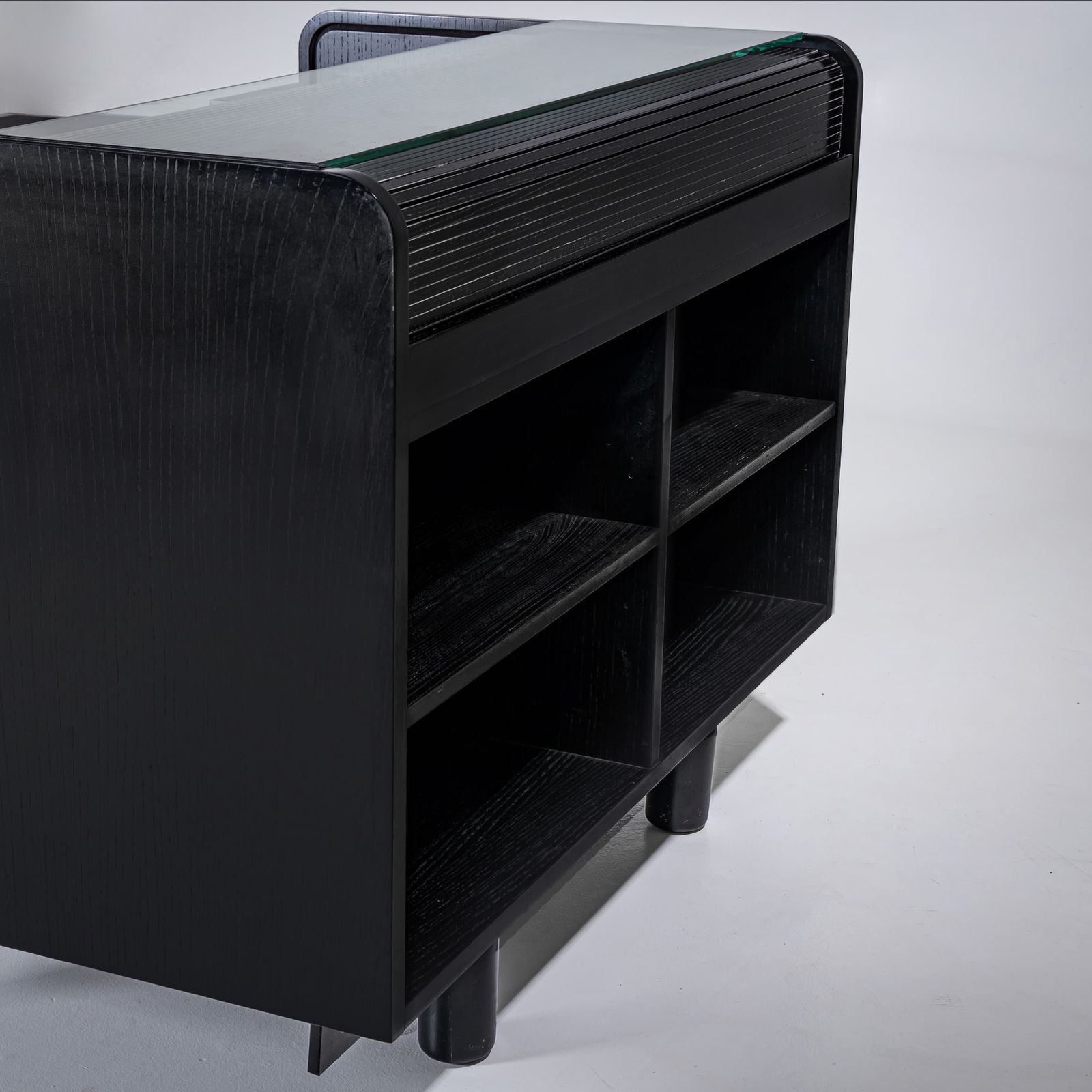 photo furniture Black Desk By Gianfranco Frattini For Bernini, Italy, 1960s