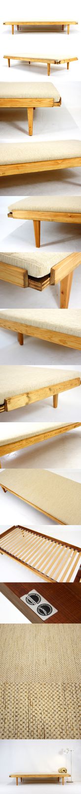 Retro Vintage Danish Pine Single Day Bed Sofa Futon Mid Century Modern Teak 70s photo furniture