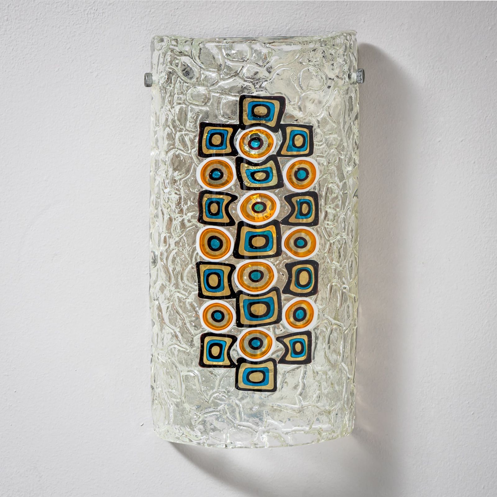 Pair Of Murano Glass Wall Lights, Attributed To Gianmaria Potenza, Italy, 1960s photo for sale