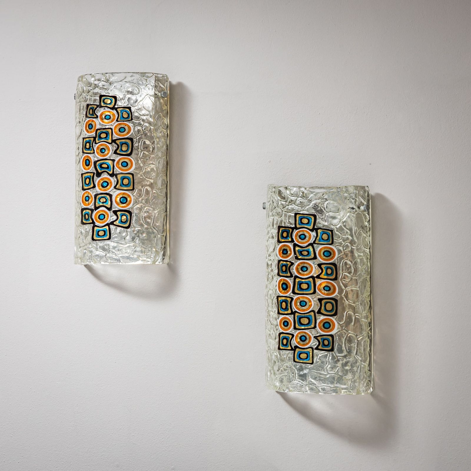 Pair Of Murano Glass Wall Lights, Attributed To Gianmaria Potenza, Italy, 1960s photo furniture