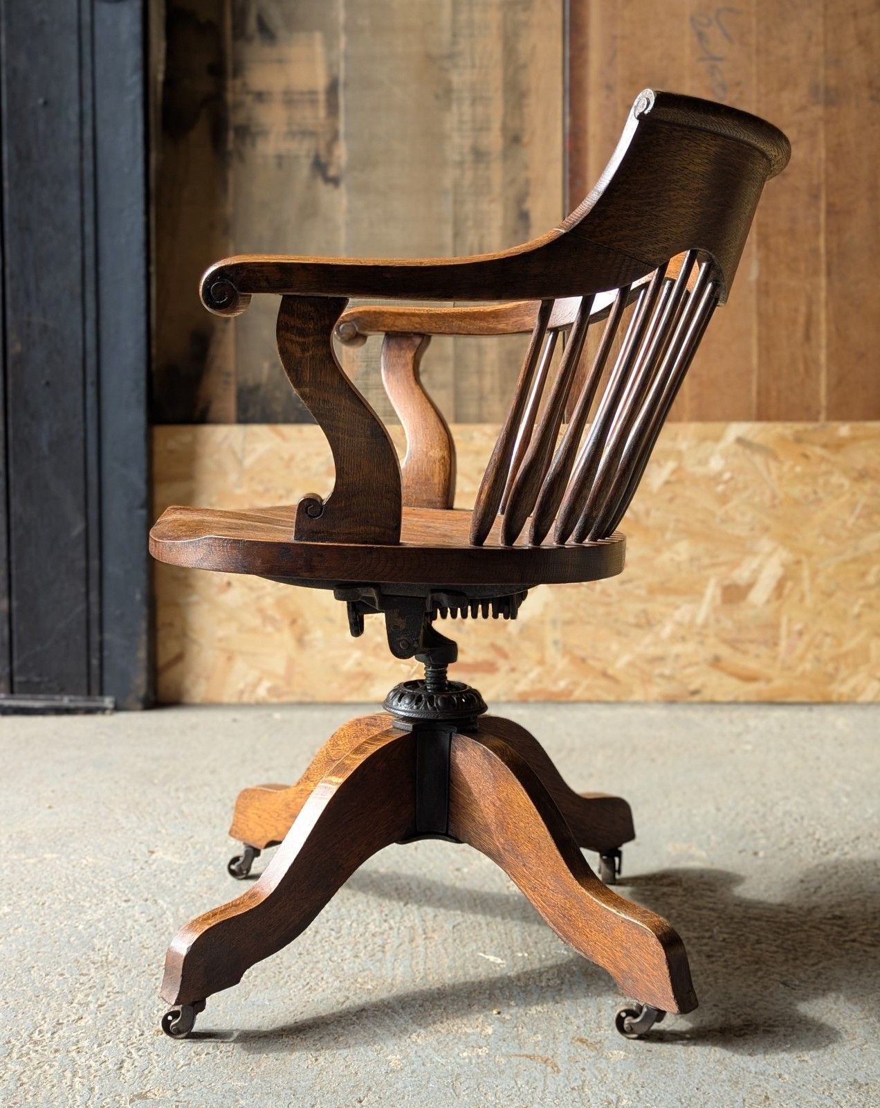 Antique Office Chair (Delivery Available) Oak C1900 photo vinterior