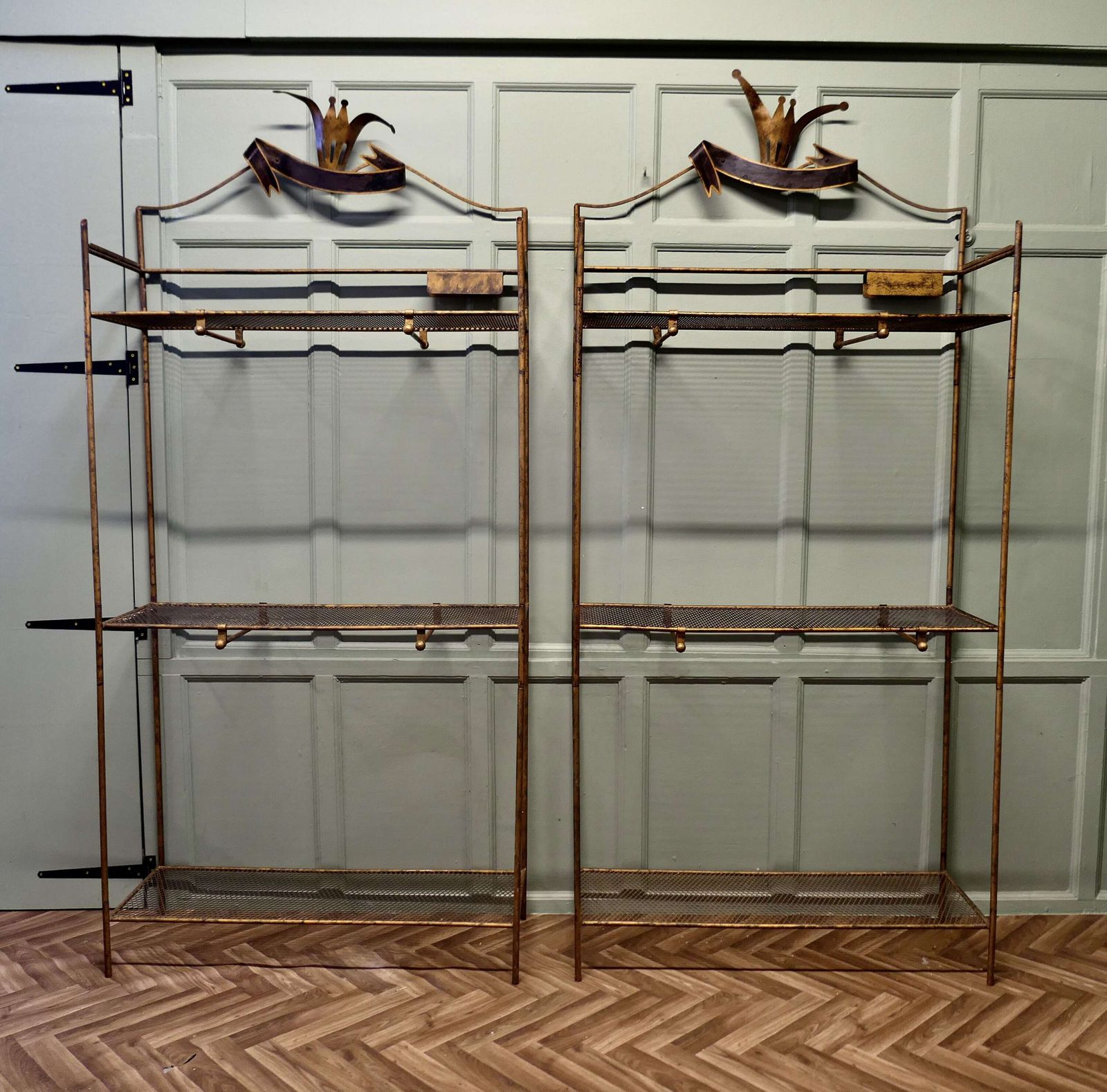 A Pair Of French Art Deco Outfitter’s Shop Display Shelf Units