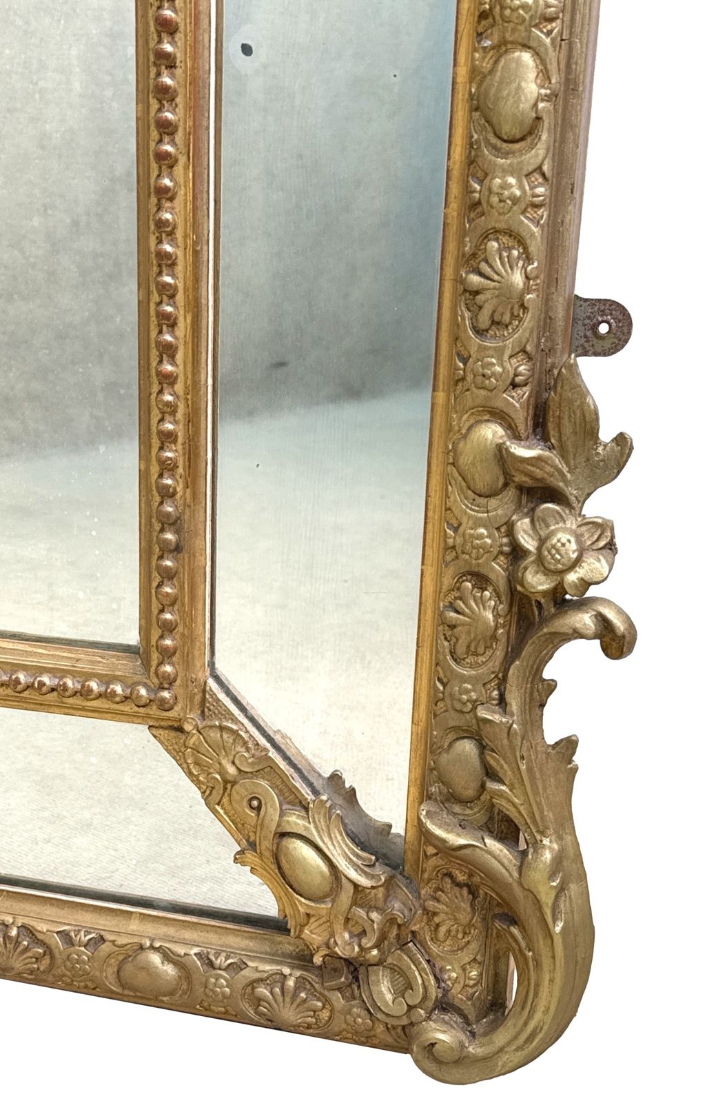 Large French 19th Century Gilt Marginal Mirror (France, Circa 1860) photo Home Decor