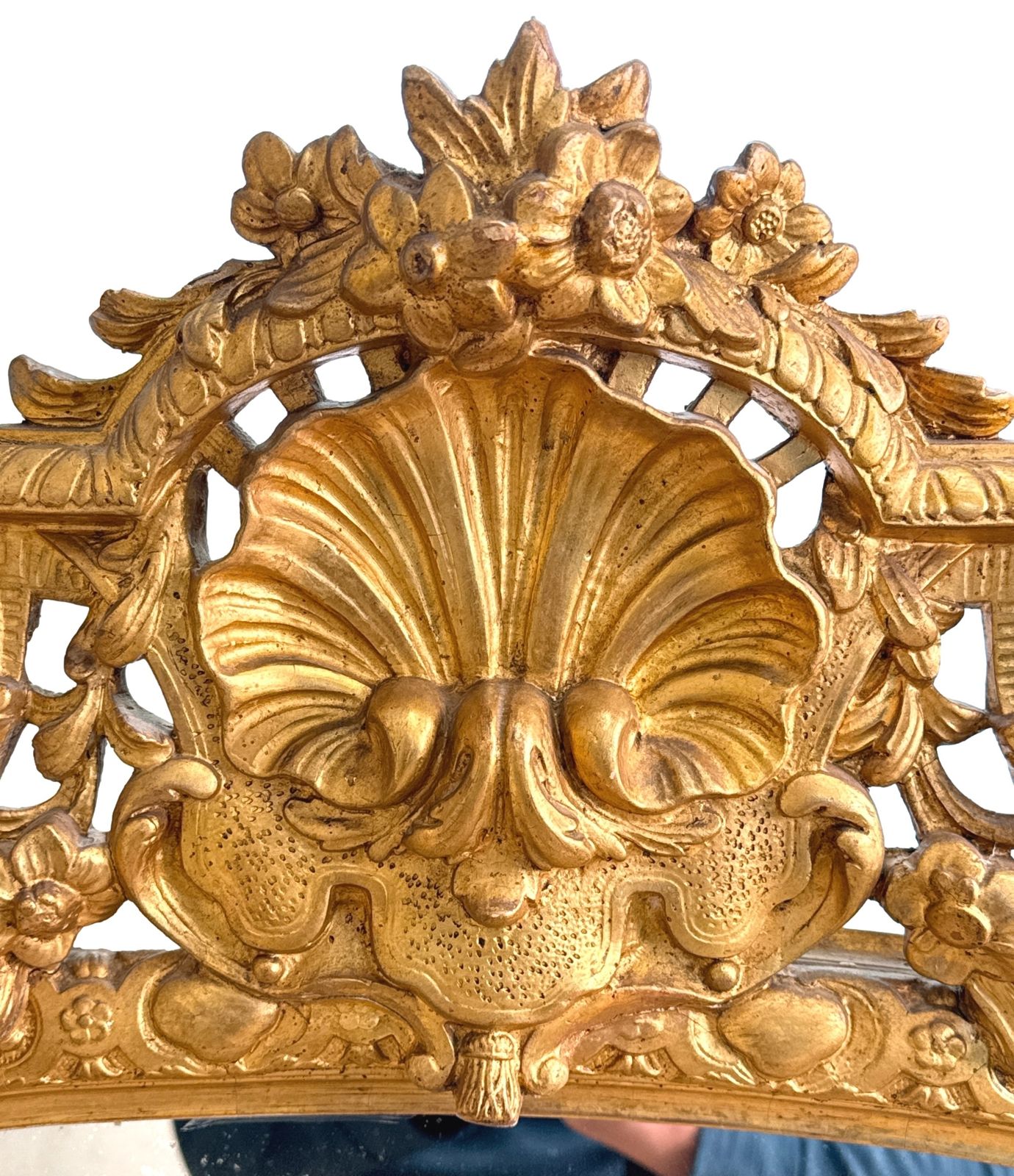photo for sale Large French 19th Century Gilt Marginal Mirror (France, Circa 1860)