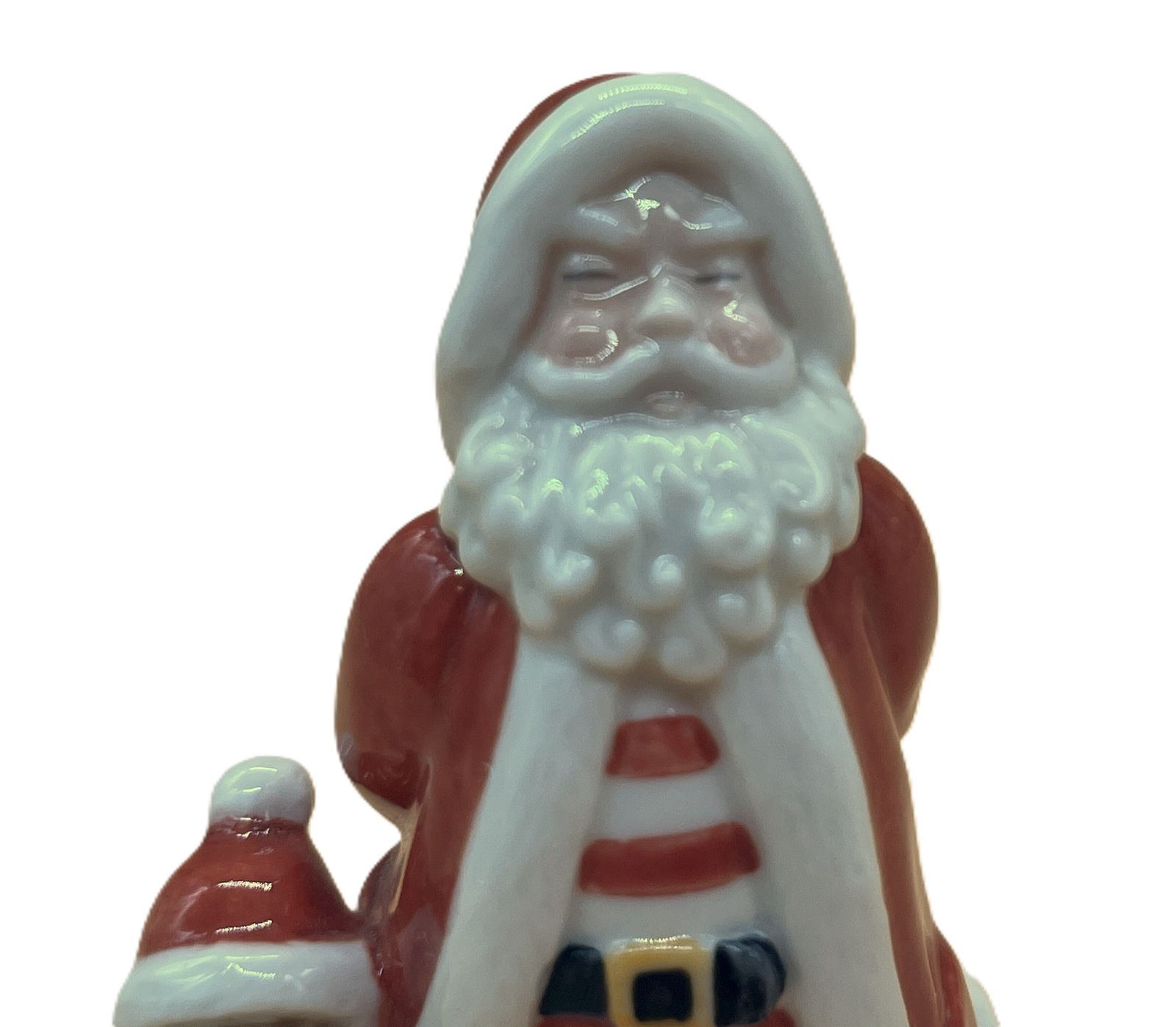 Royal Copenhagen Porcelain 2008 Annual Santa & Teddy Skating Figurine In Original Box. photo 125.0