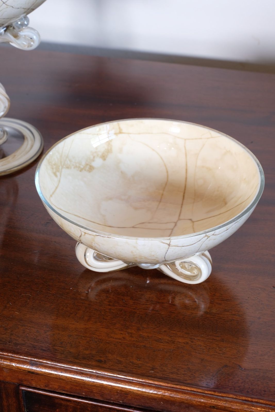 photo for sale Murano Glass Tazza In A Caramel Swirl   Set Of Three