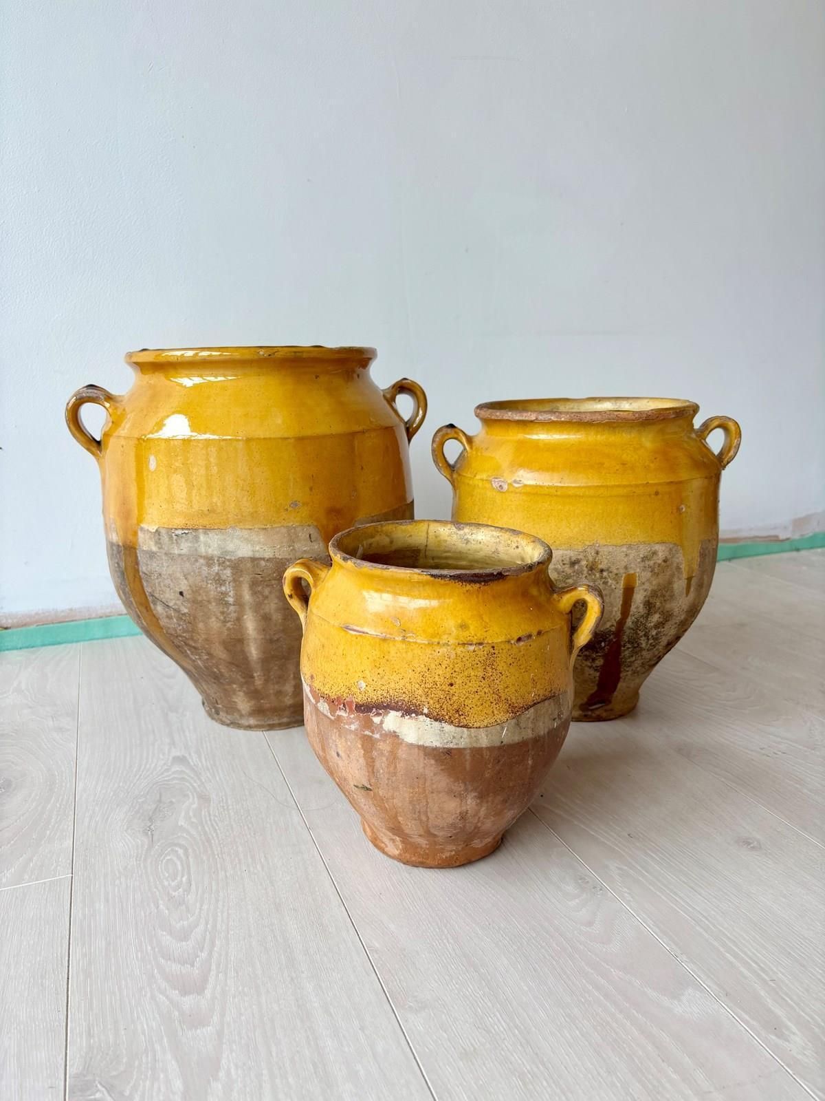 Collection Of Antique French Confit Pots