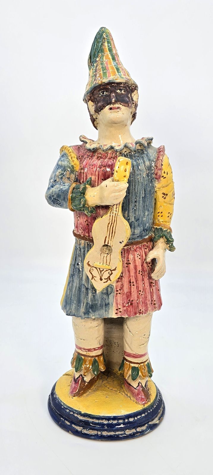 Italian Majolica Pottery Figure Of A 17th Century Mischievous Theatrical Pulcinella, Circa 1890 photo furniture