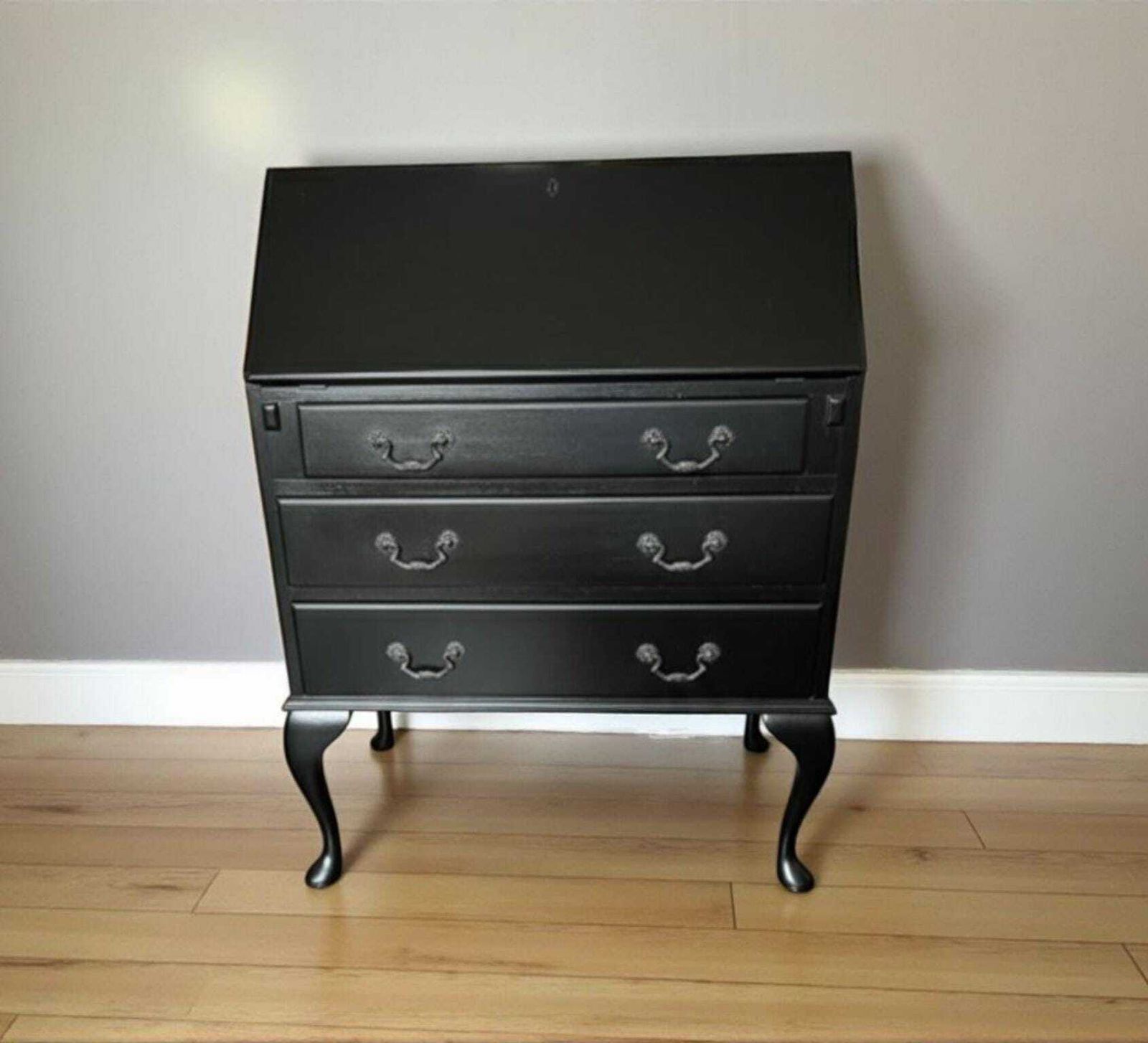 Home Desk Writing Bureau Custom Order Black Space Saving Home Office Furniture.