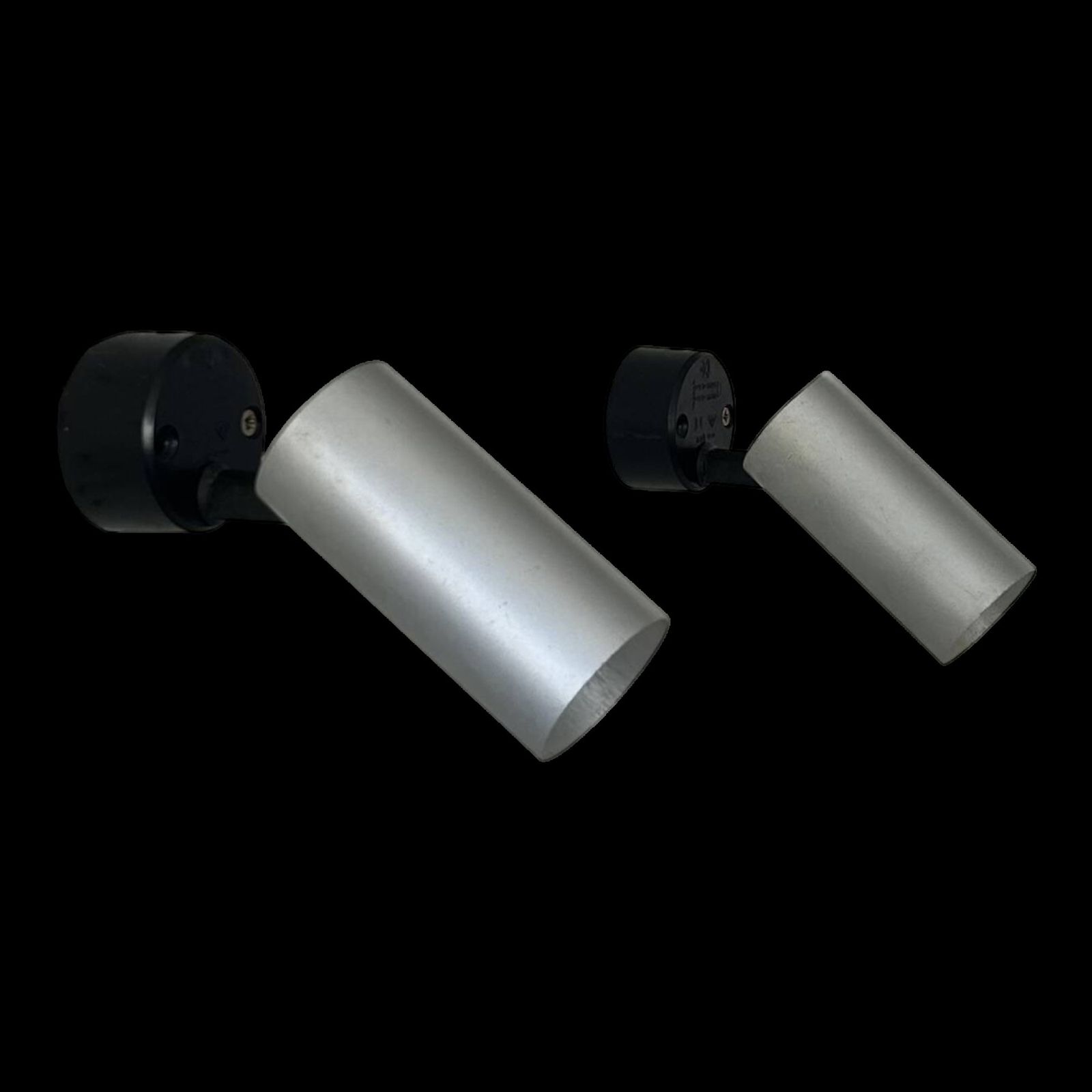 Pair Of Adjustable Brushed Aluminum Wall Lights, France, 1970