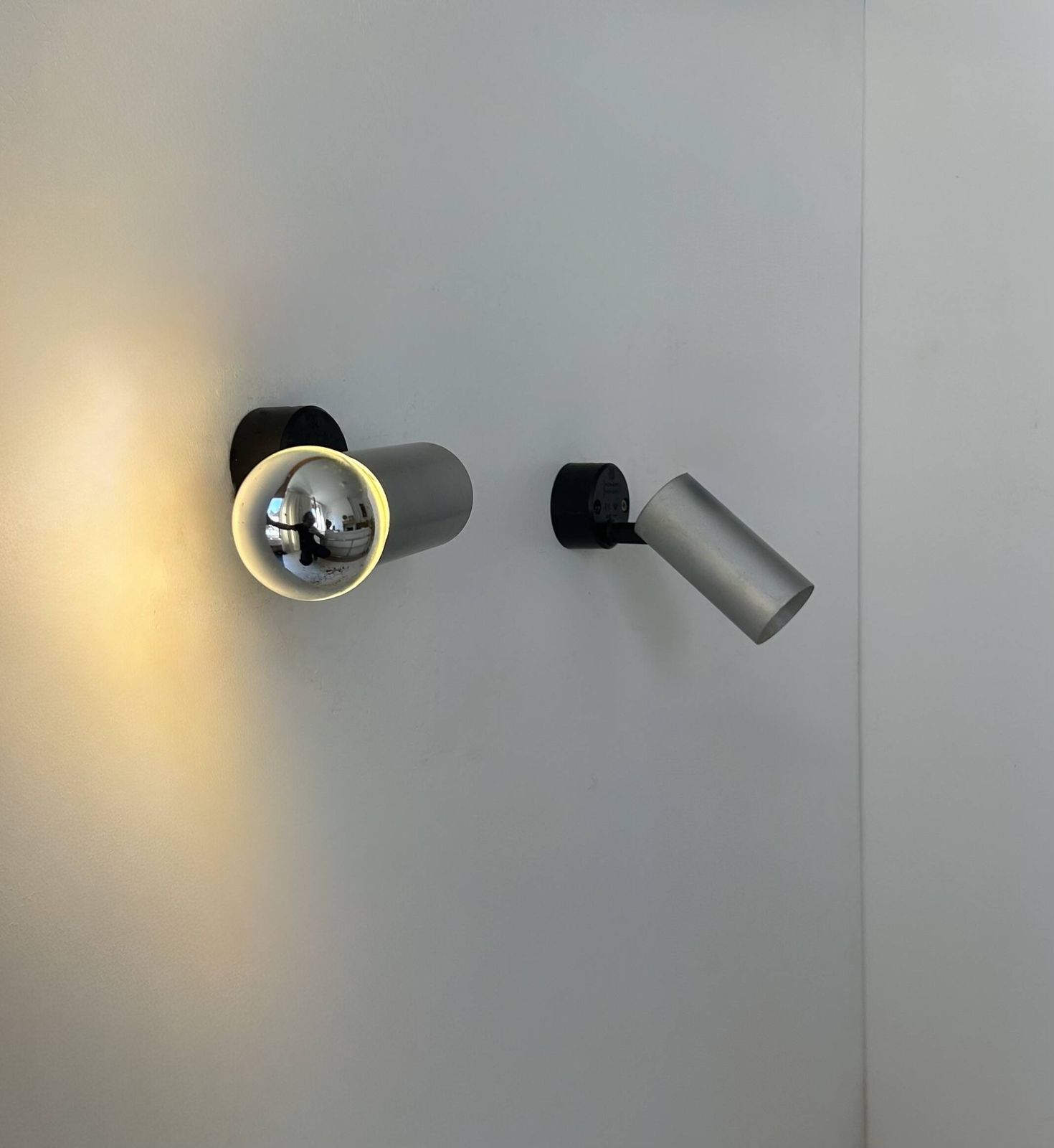 Pair Of Adjustable Brushed Aluminum Wall Lights, France, 1970 photo 331.0