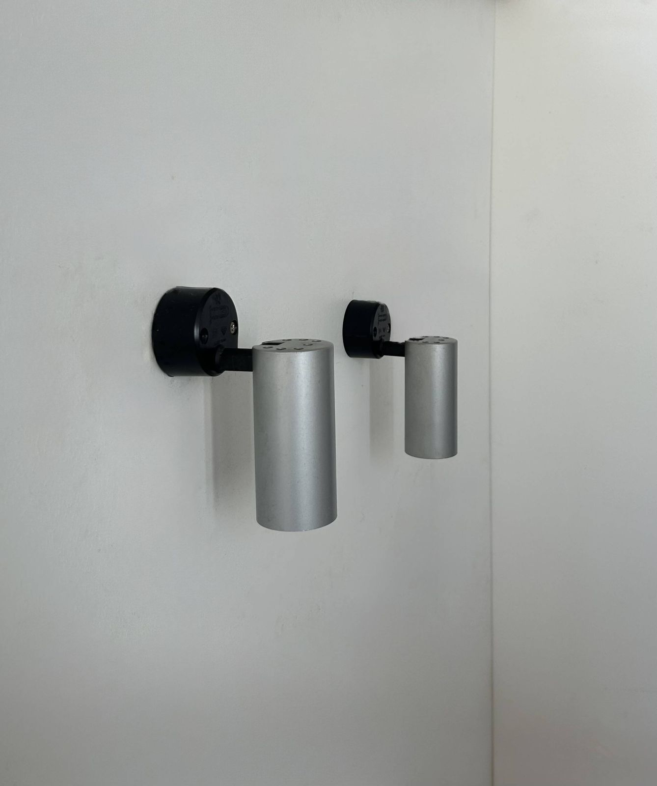 Pair Of Adjustable Brushed Aluminum Wall Lights, France, 1970 photo vinterior