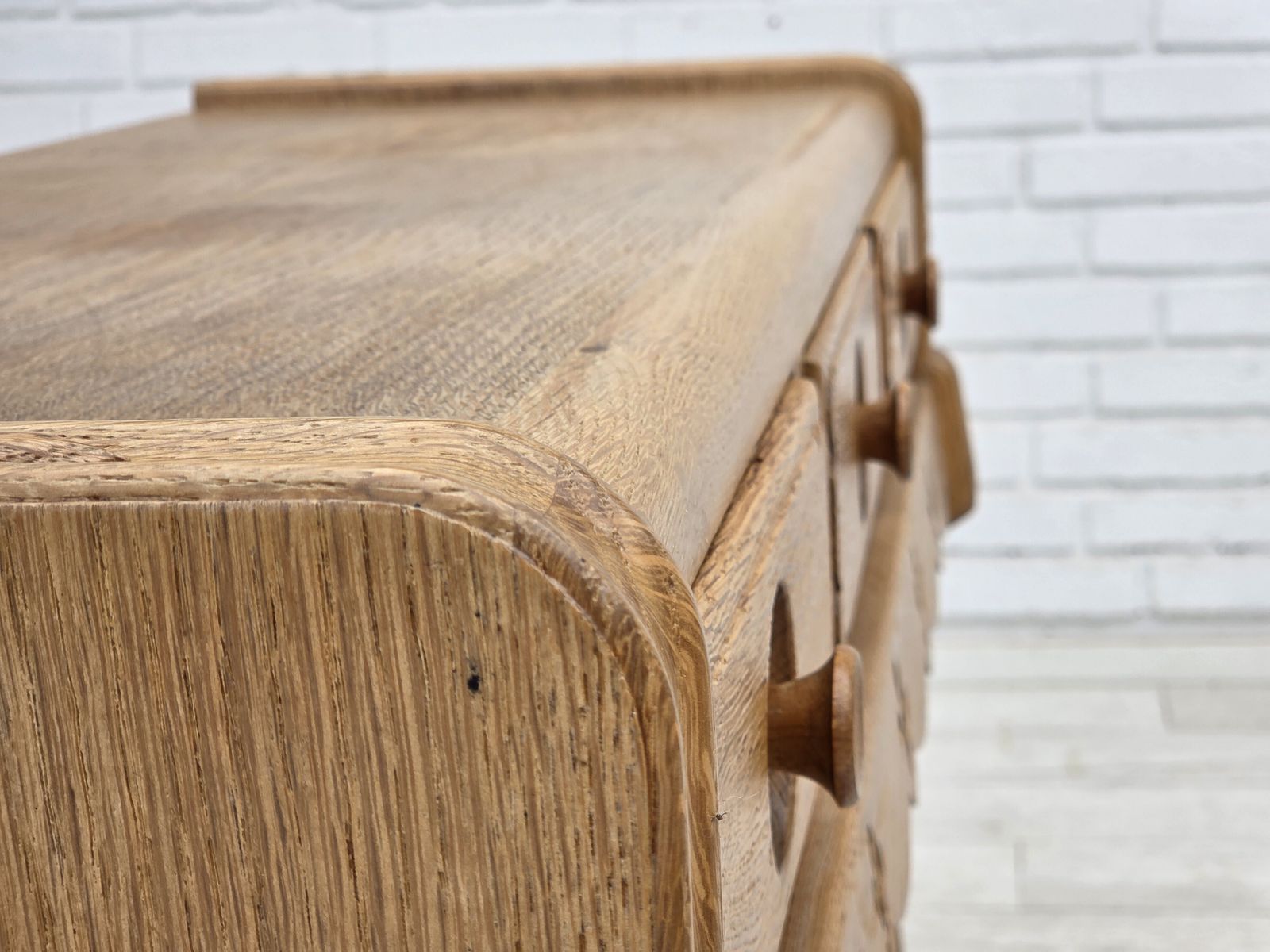 photo furniture 1970s, Danish Chest Of Drawers, Oak Wood, Original Good Condition.