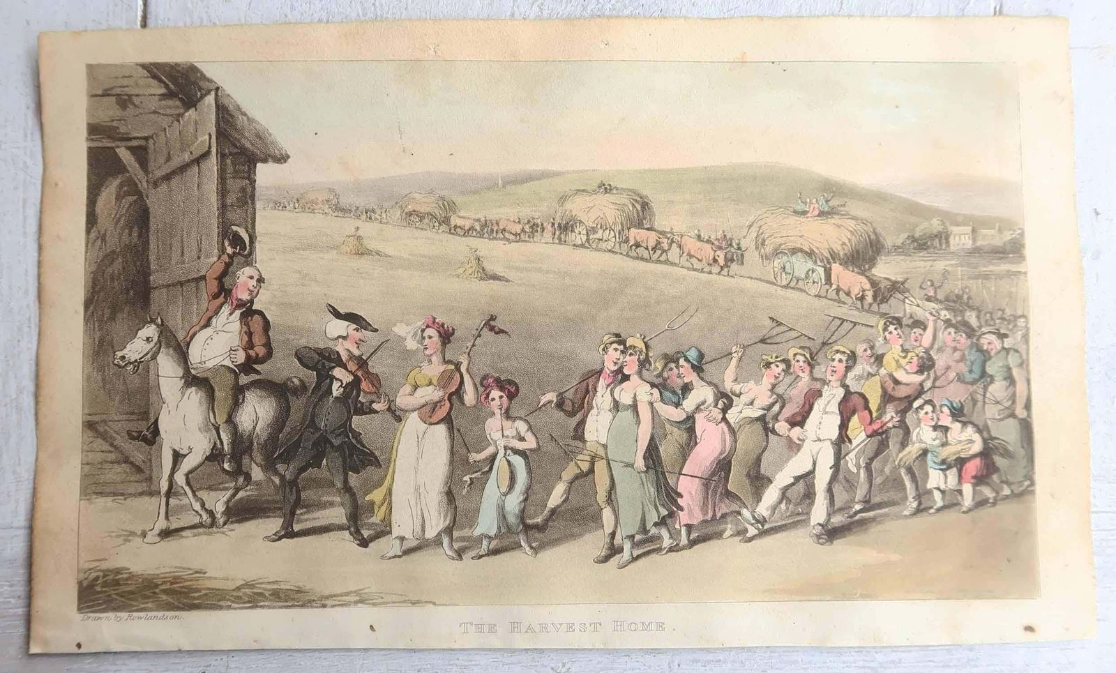 Set Of 10 Original Antique Prints After Thomas Rowlandson. Dated 1819 photo vintage