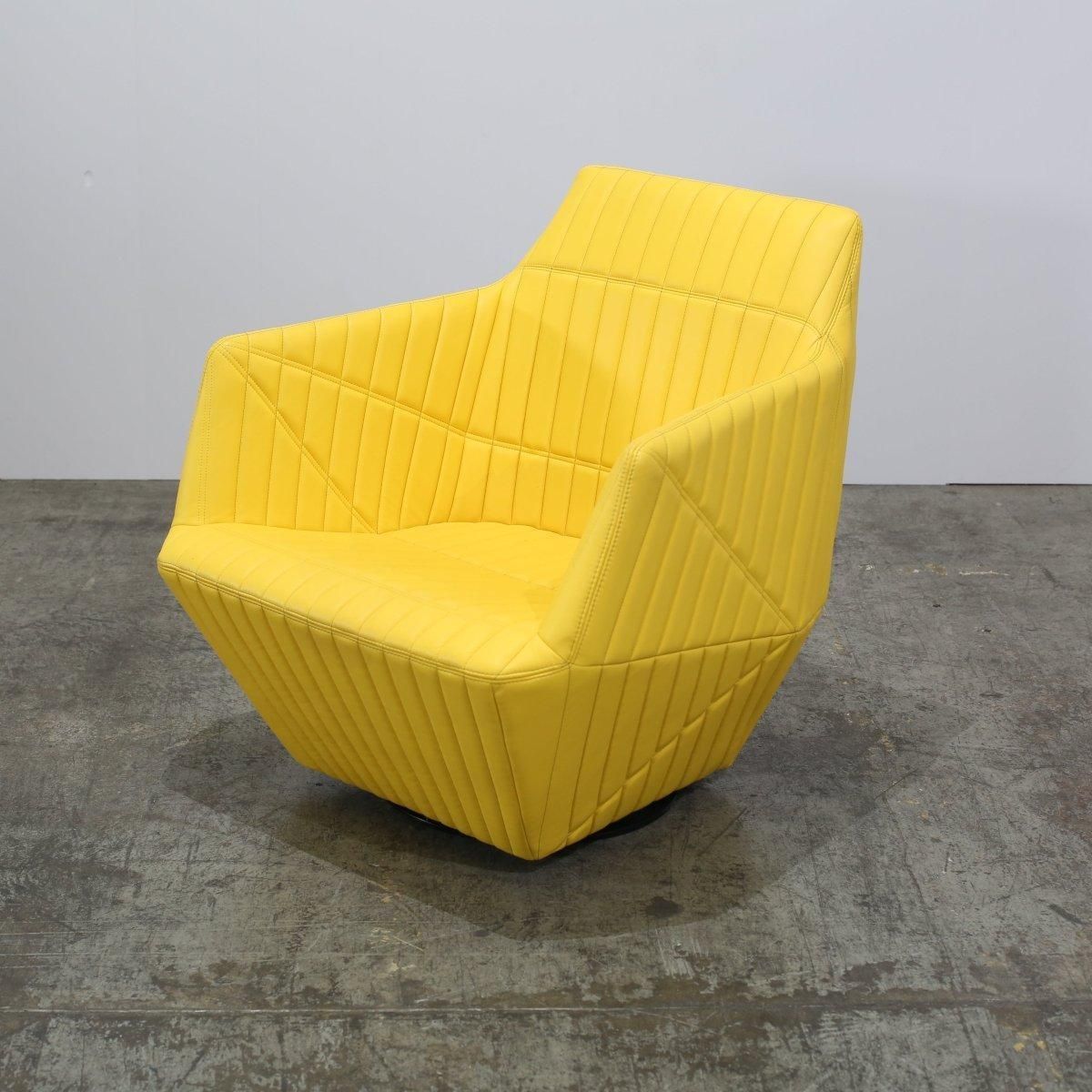 photo for sale Ligne Roset Yellow Facett Armchair By R. & E. Bouroullec