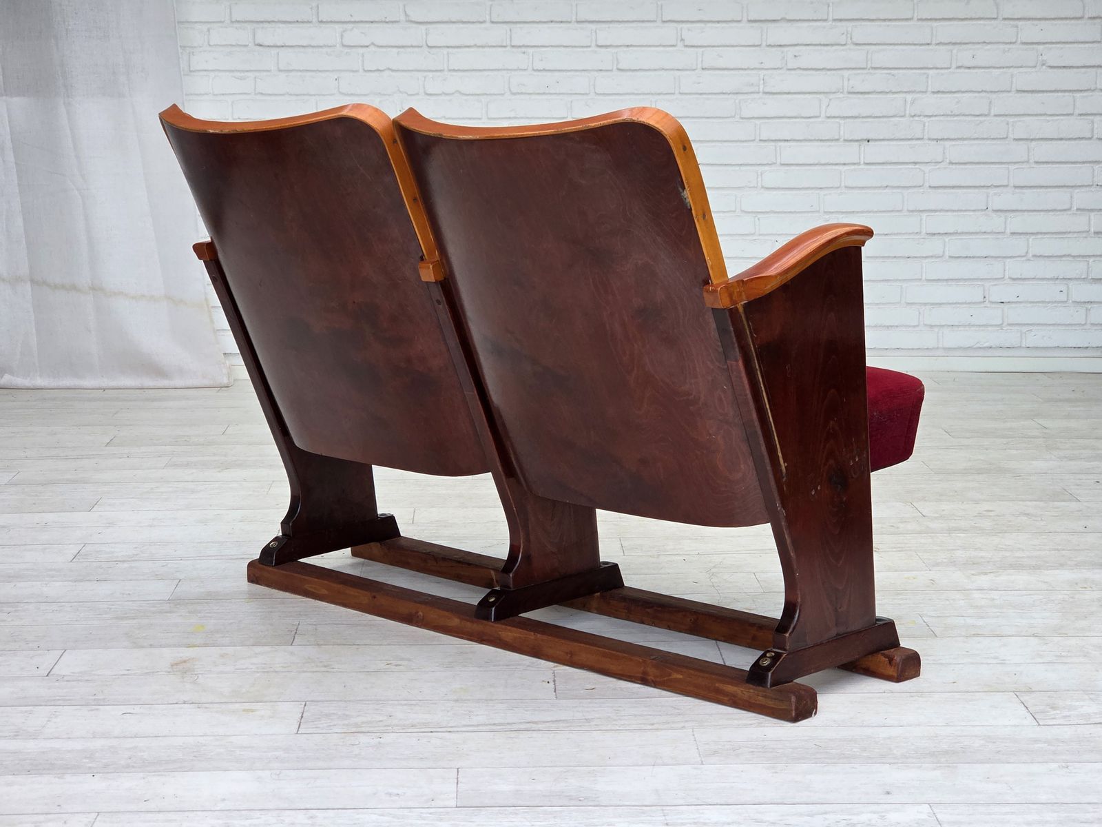 Ca. Jaren 1950, Deense Bioscoop /Theaterfauteuils, Meubelvelours, Goede Staat. photo Meubels