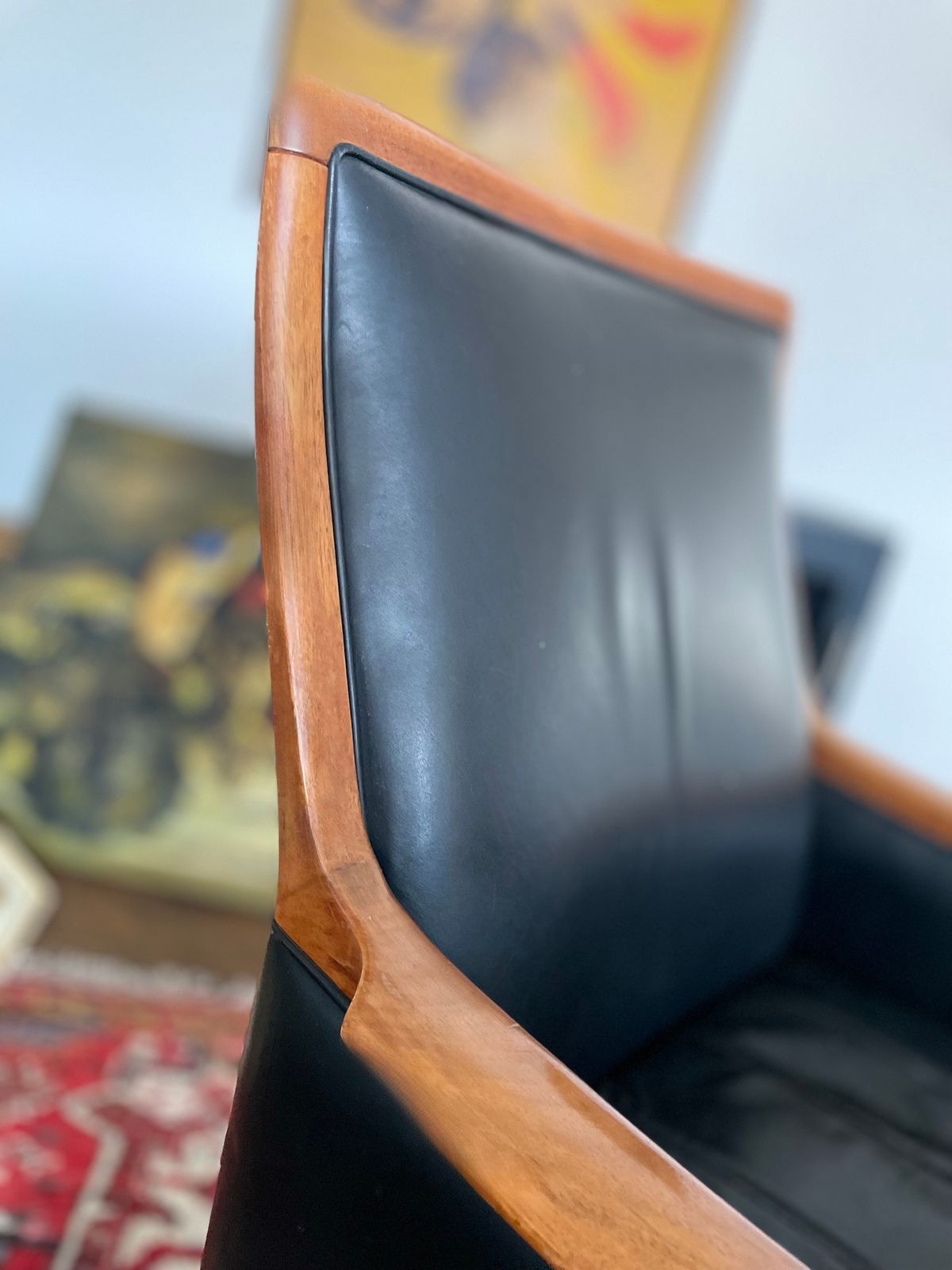2500.0 1960s Minerva Executive Chair In Leather & Rosewood By Torbjorn Afdal photo