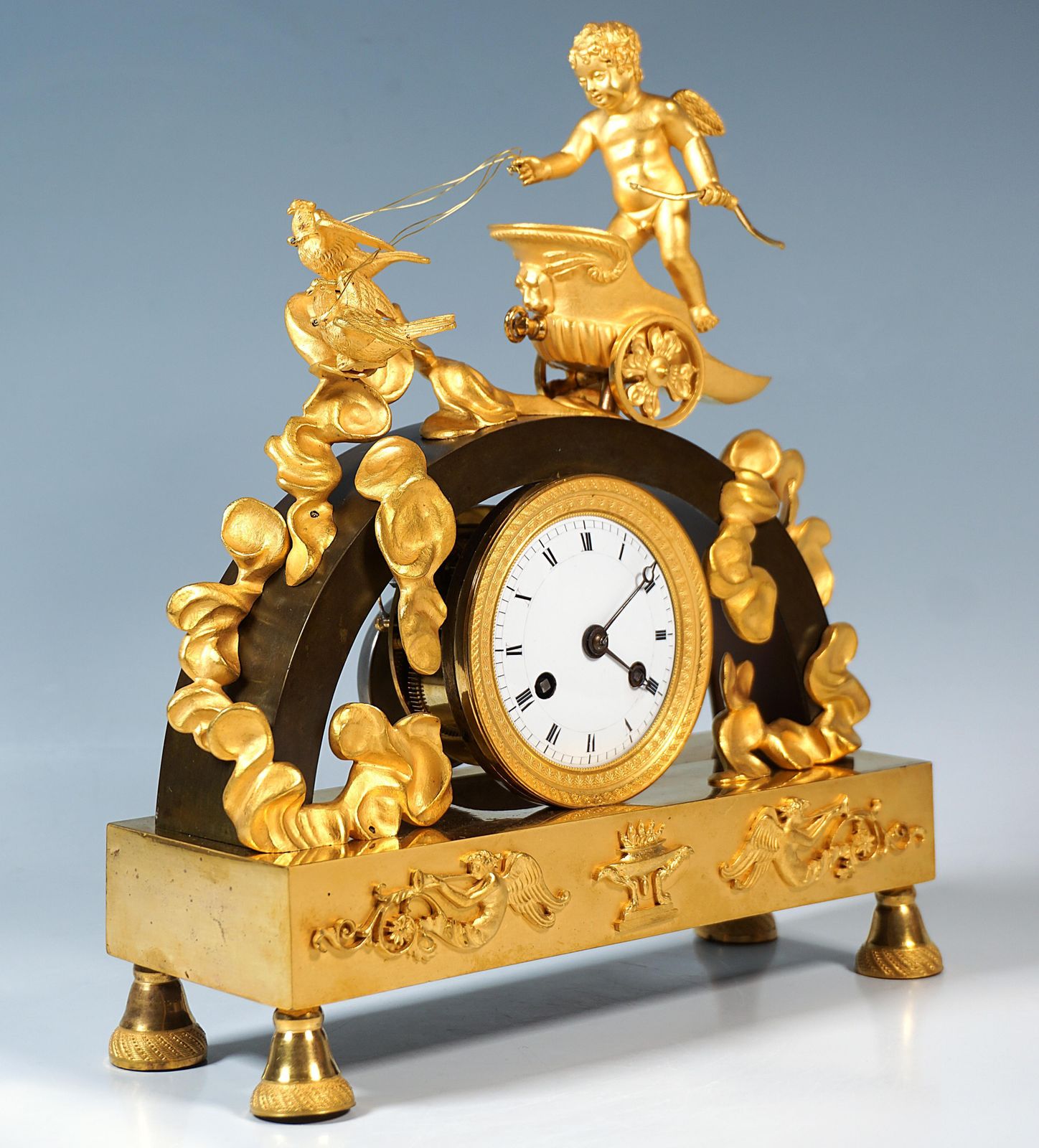 French Museum Ormolu Mantle Clock, Pendule 'Au Char', Thomire, Paris, Ca 1820 photo furniture