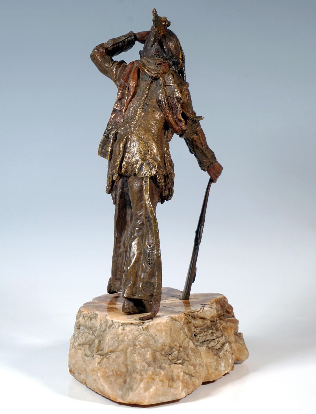 Native American Looking Into Distance, Viennese Bronze By Carl Kauba, Circa 1920 photo for sale