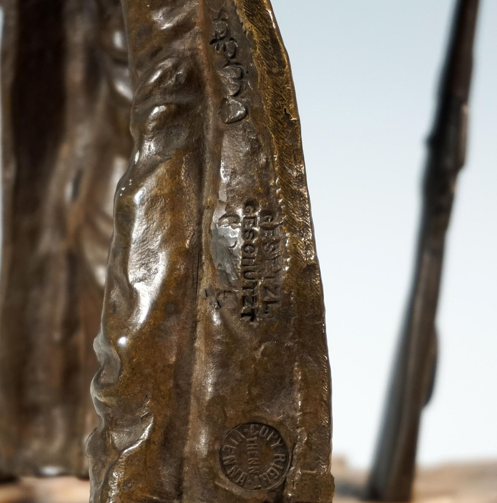 Native American Looking Into Distance, Viennese Bronze By Carl Kauba, Circa 1920 photo buy