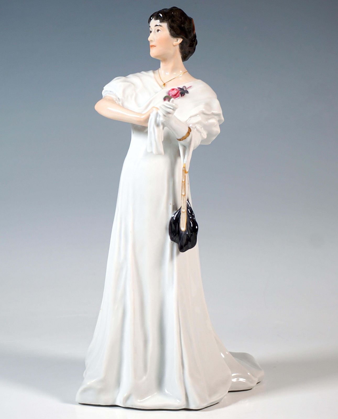 Meissen Art Nouveau Figurine, Ballroom Lady, By Rudolf Hentschel, Circa 1910 photo furniture