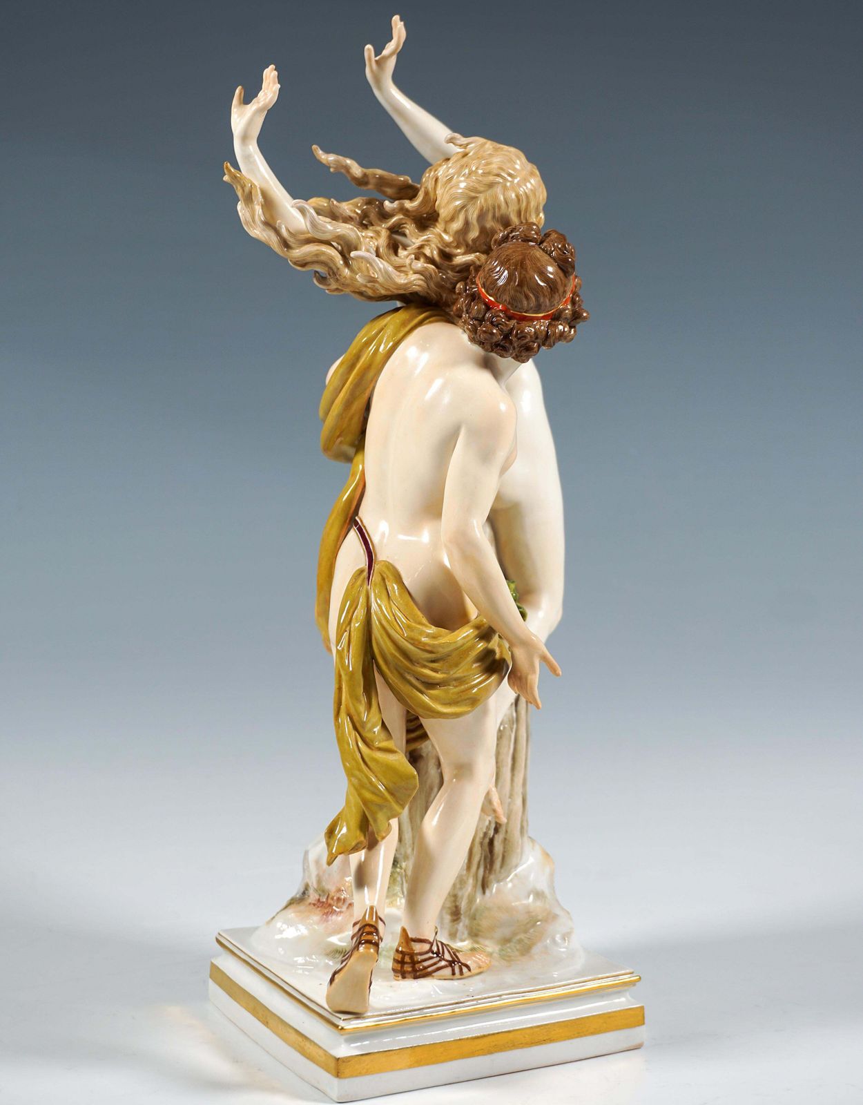 Large Meissen Porcelain Figurine Group 'Apollo & Daphne', By Juechtzer, Ca. 1860 photo 4884.0