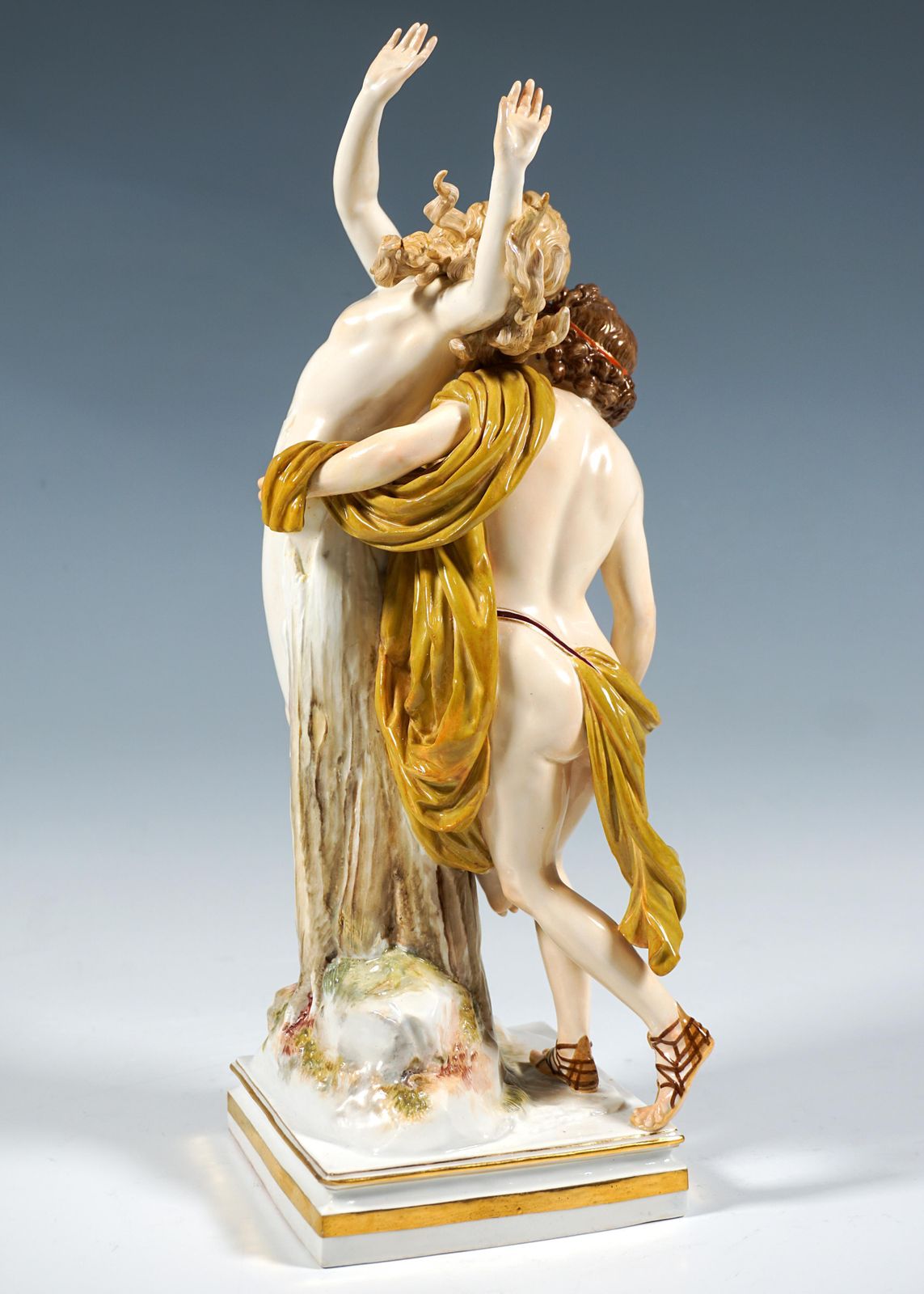 Large Meissen Porcelain Figurine Group 'Apollo & Daphne', By Juechtzer, Ca. 1860 photo vinterior