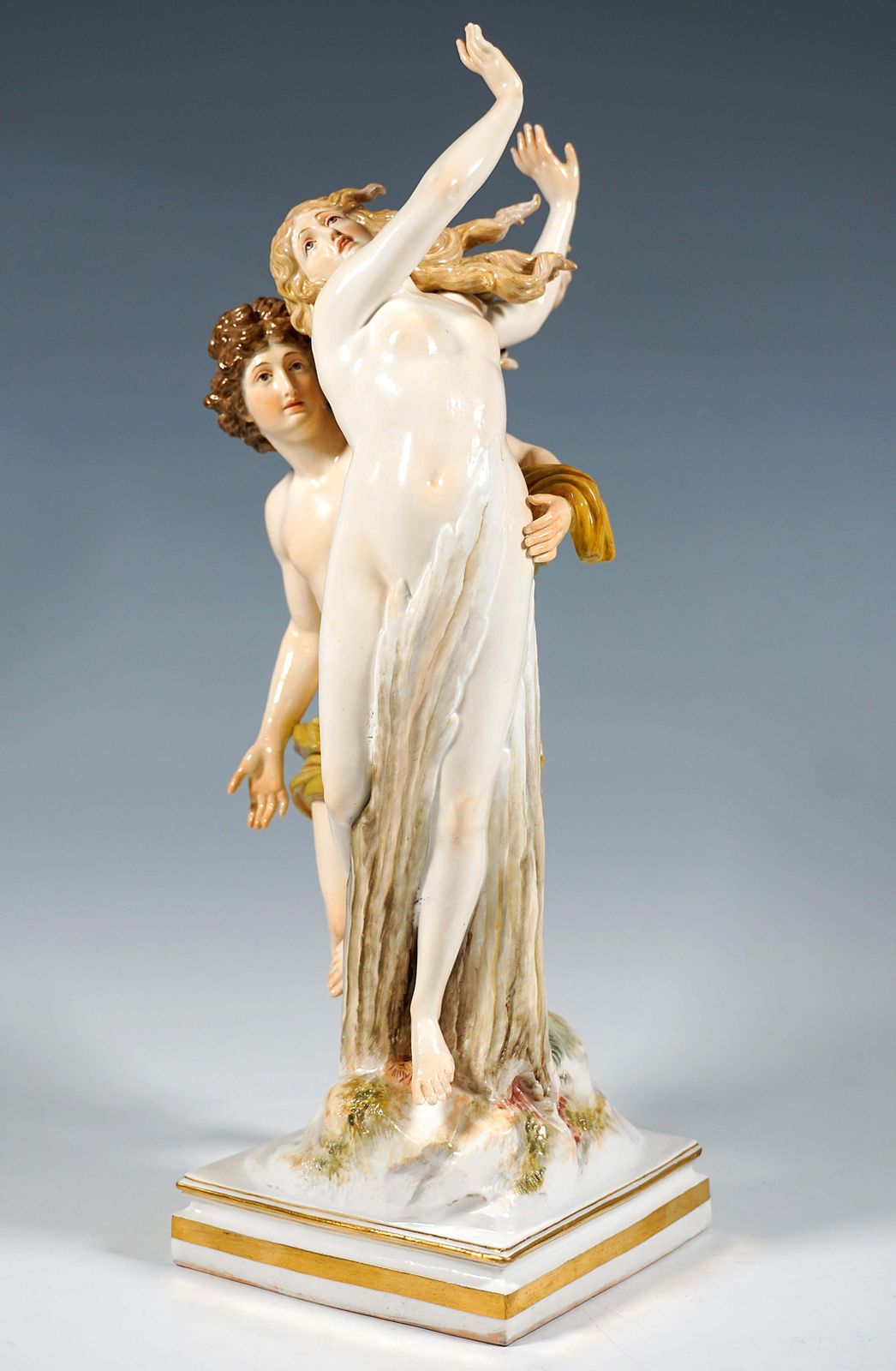 Large Meissen Porcelain Figurine Group 'Apollo & Daphne', By Juechtzer, Ca. 1860 photo buy