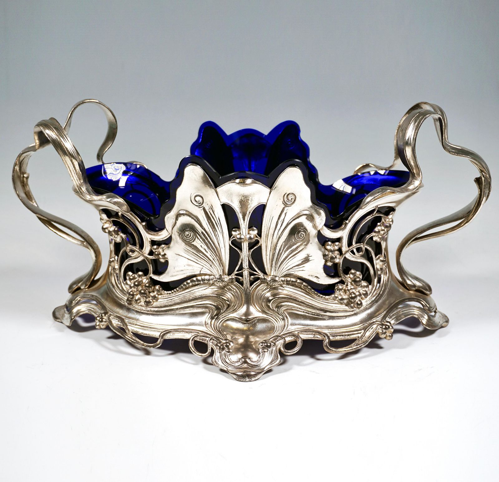 Sculptural Art Nouveau Jardinière With Butterflies And Tendrils, Wmf, Germany photo furniture