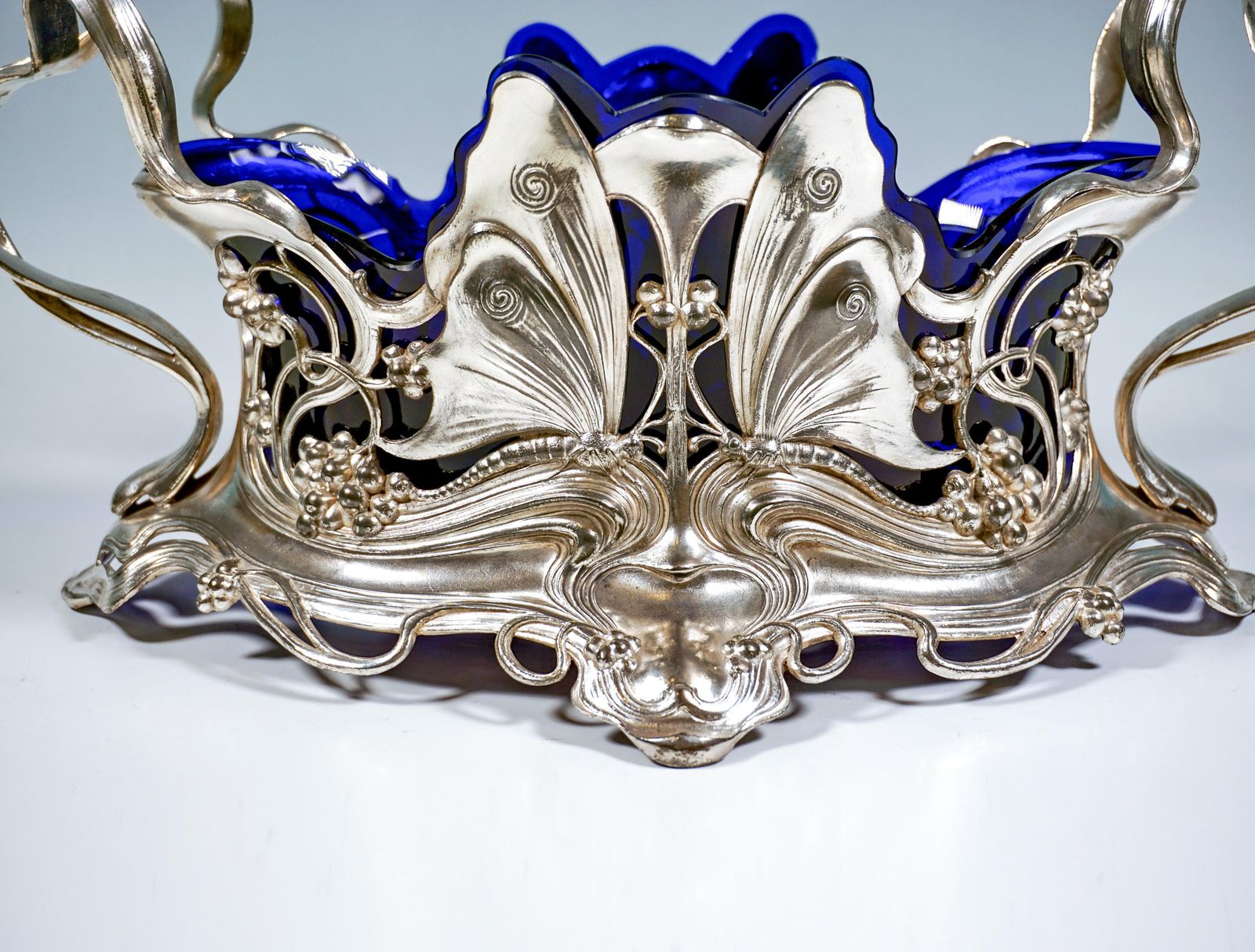 Sculptural Art Nouveau Jardinière With Butterflies And Tendrils, Wmf, Germany photo Home Decor