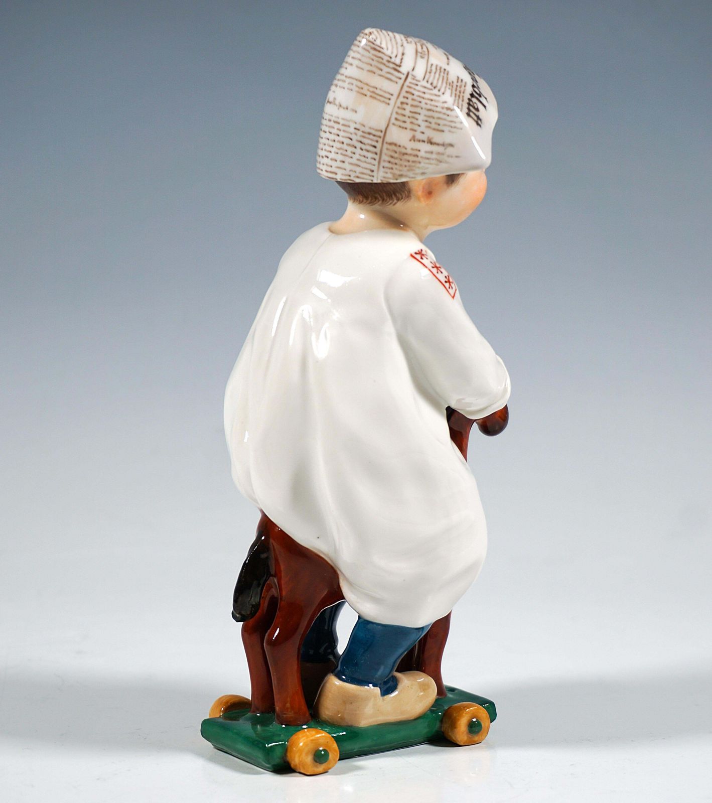 Meissen Art Nouveau Figurine, Boy On Wooden Horse, By Konrad Hentschel, 1905 photo furniture