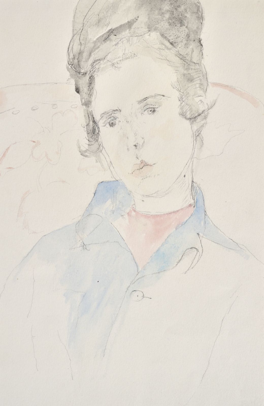 John Sergeant   20th Century British Portrait Drawing Of The Artist's Wife