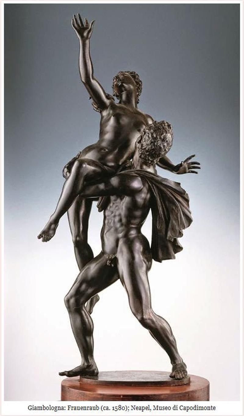 'Rape Of A Woman', Large Bronze Group After Giambologna, Early 20th Century photo buy