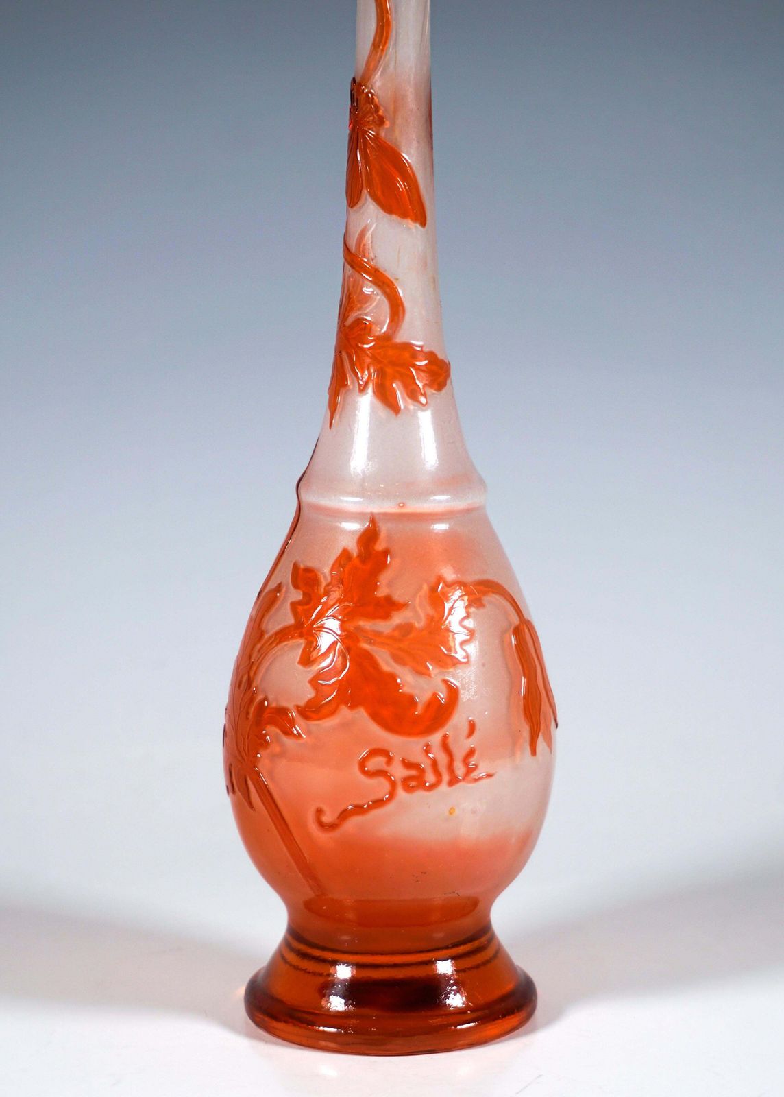 émile Gallé Art Nouveau Single Flower Vase With Poppy Decor, France, Circa 1890 photo 2087.0