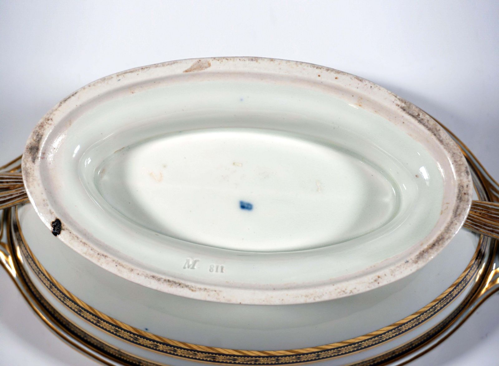 photo furniture Pair Of Viennese Imperial Porcelain Glass Coolers, Cobalt And Gold, Dating 1811