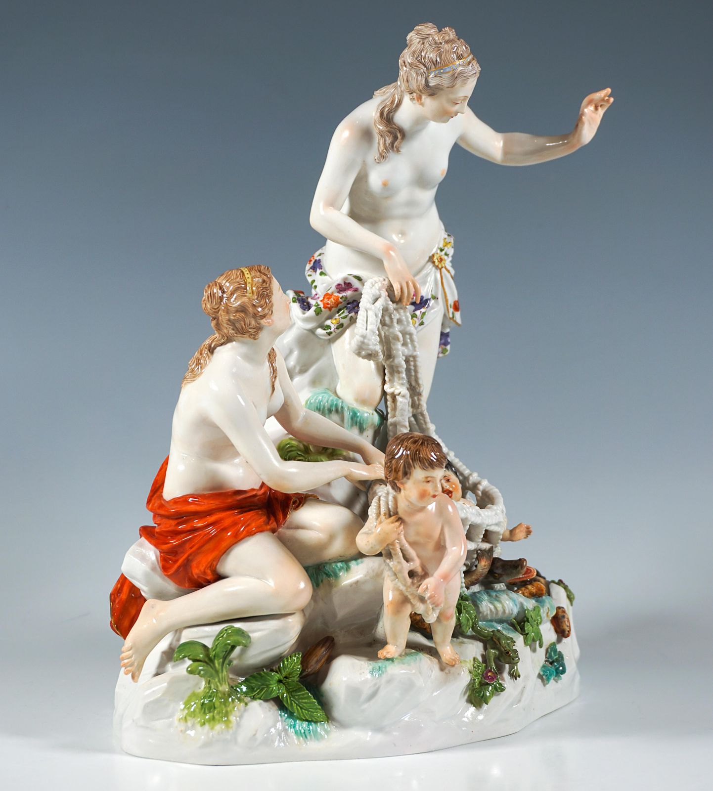 Large Mythological Meissen Group 'The Catch Of The Triton', J.J. Kändler, C 1870 photo 3464.0