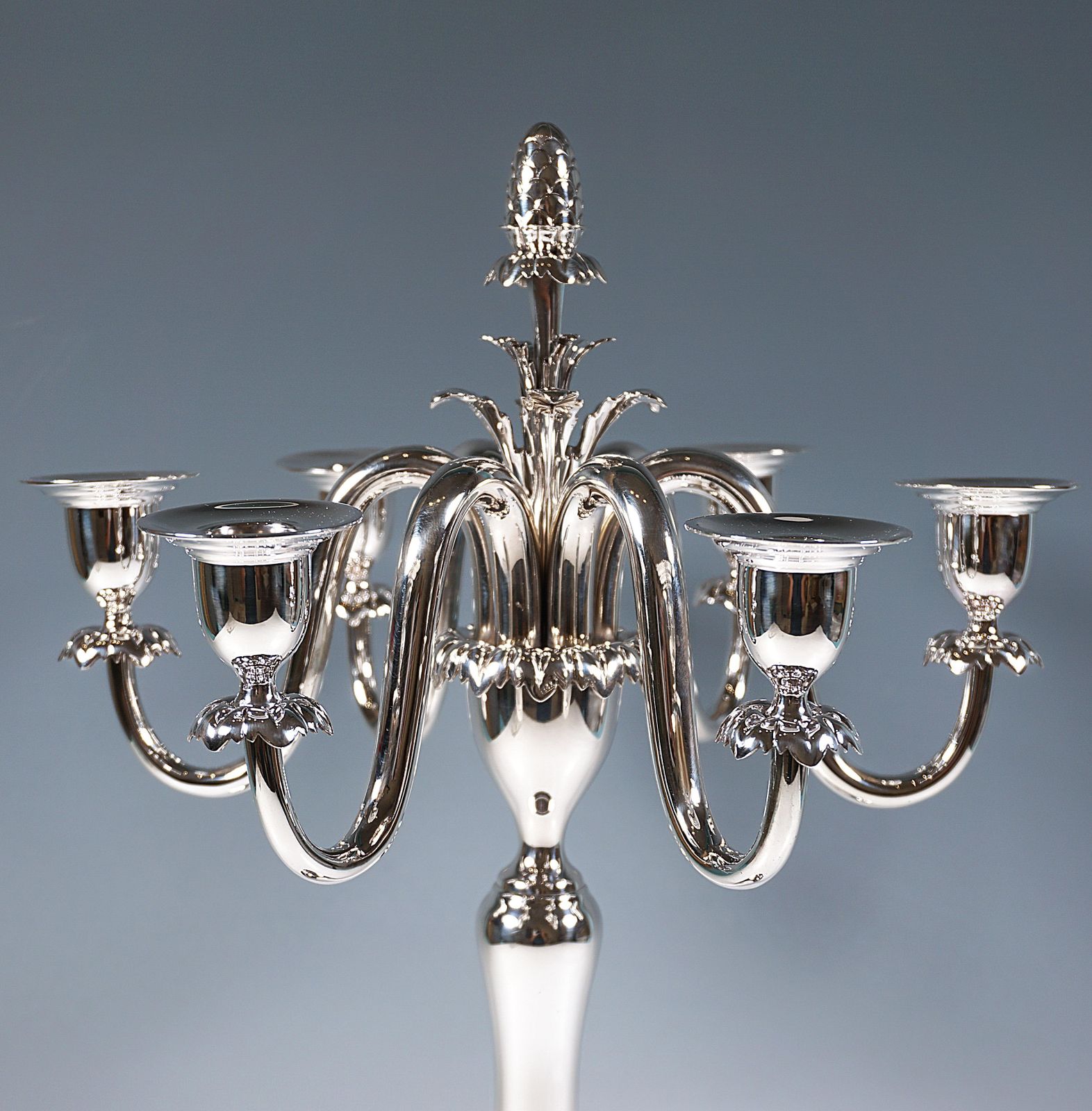 Pair Of 6 Flame Art Nouveau Silver Candelabra, By J.C. Klinkosch Vienna, Ca 1900 photo 12645.0