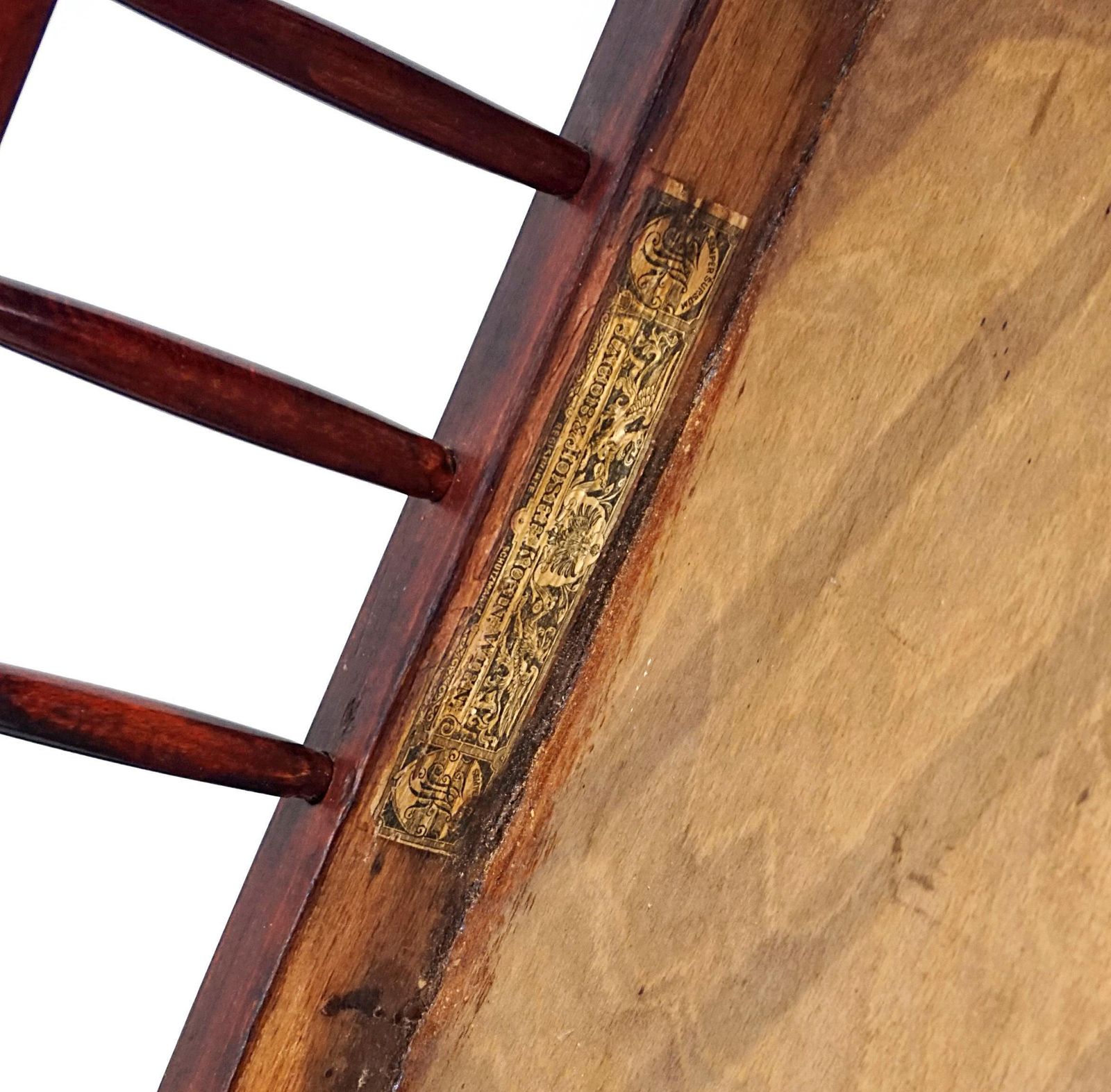 J.&J. Kohn Art Nouveau Waiting Table, Mahogany Stained, Austria, Around 1905 photo vinterior