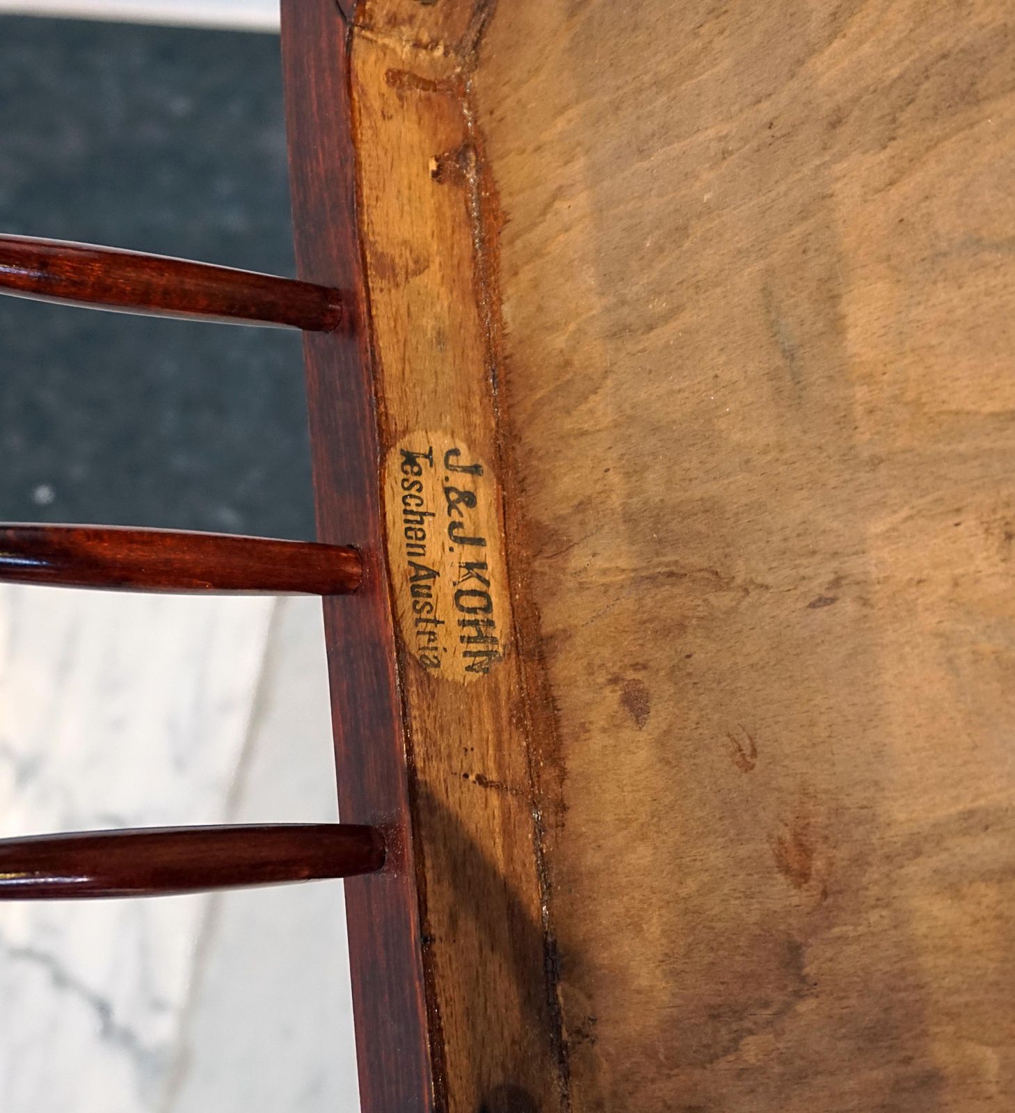 J.&J. Kohn Art Nouveau Waiting Table, Mahogany Stained, Austria, Around 1905 photo buy