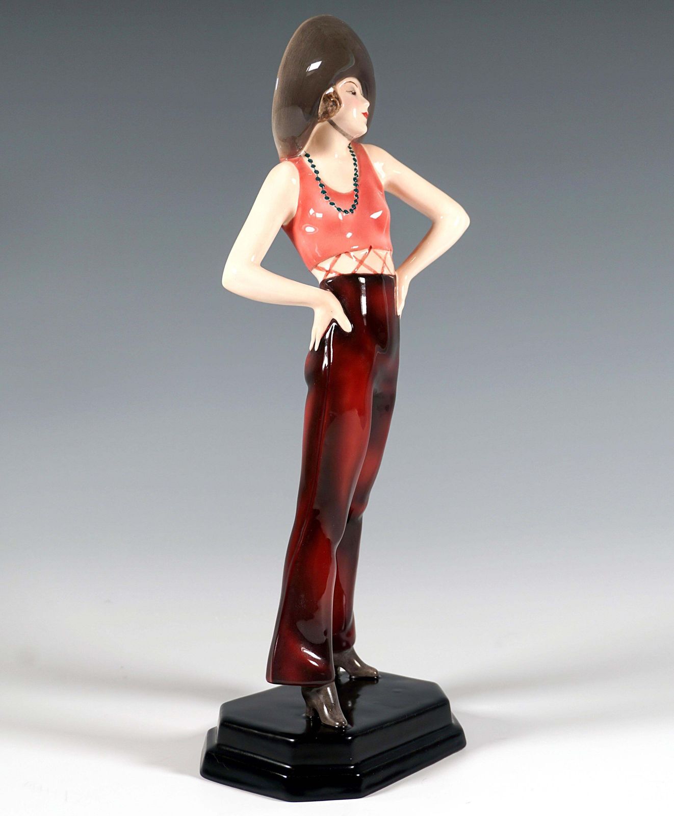 Goldscheider Art Déco Figure 'Cowboy Girl', By Stephan Dakon, Circa 1929 photo furniture