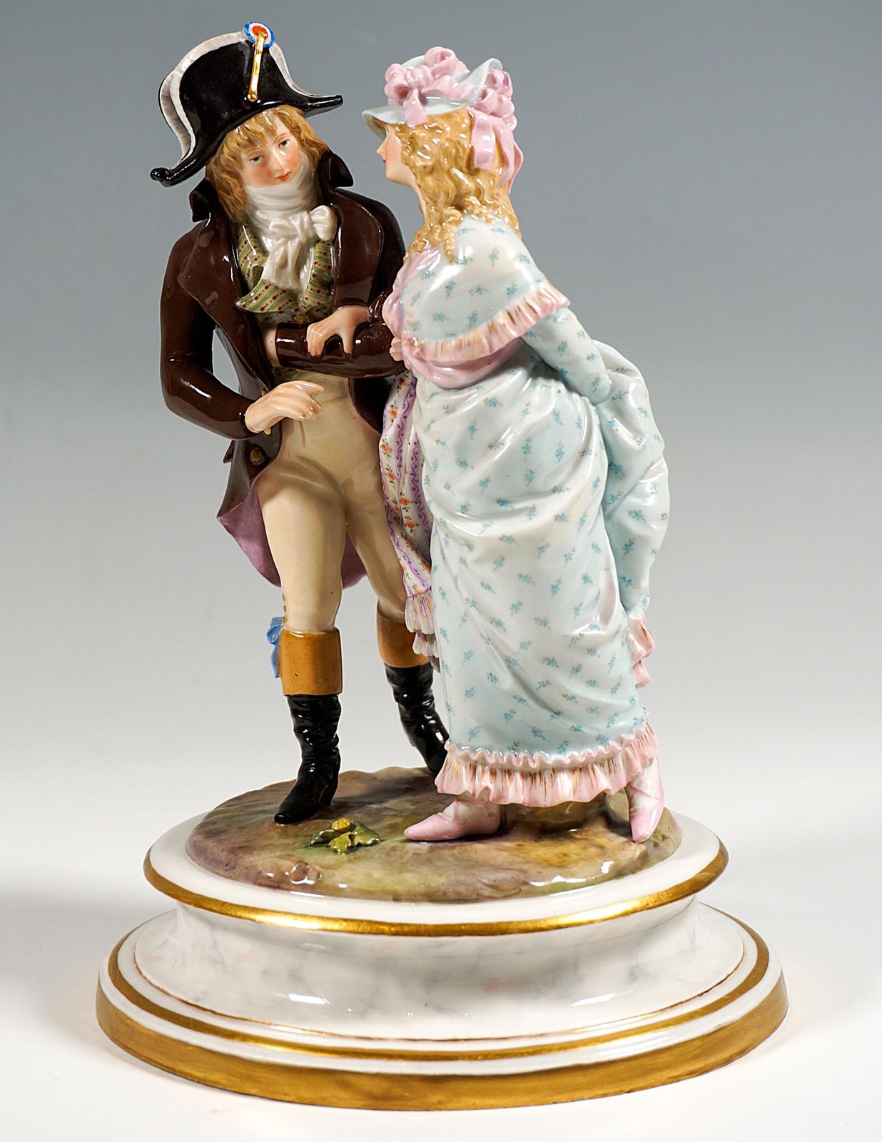 Meissen Costume Group, Couple Dressed In Empire Style, By H. Goeschl, Ca 1940 photo Home Decor