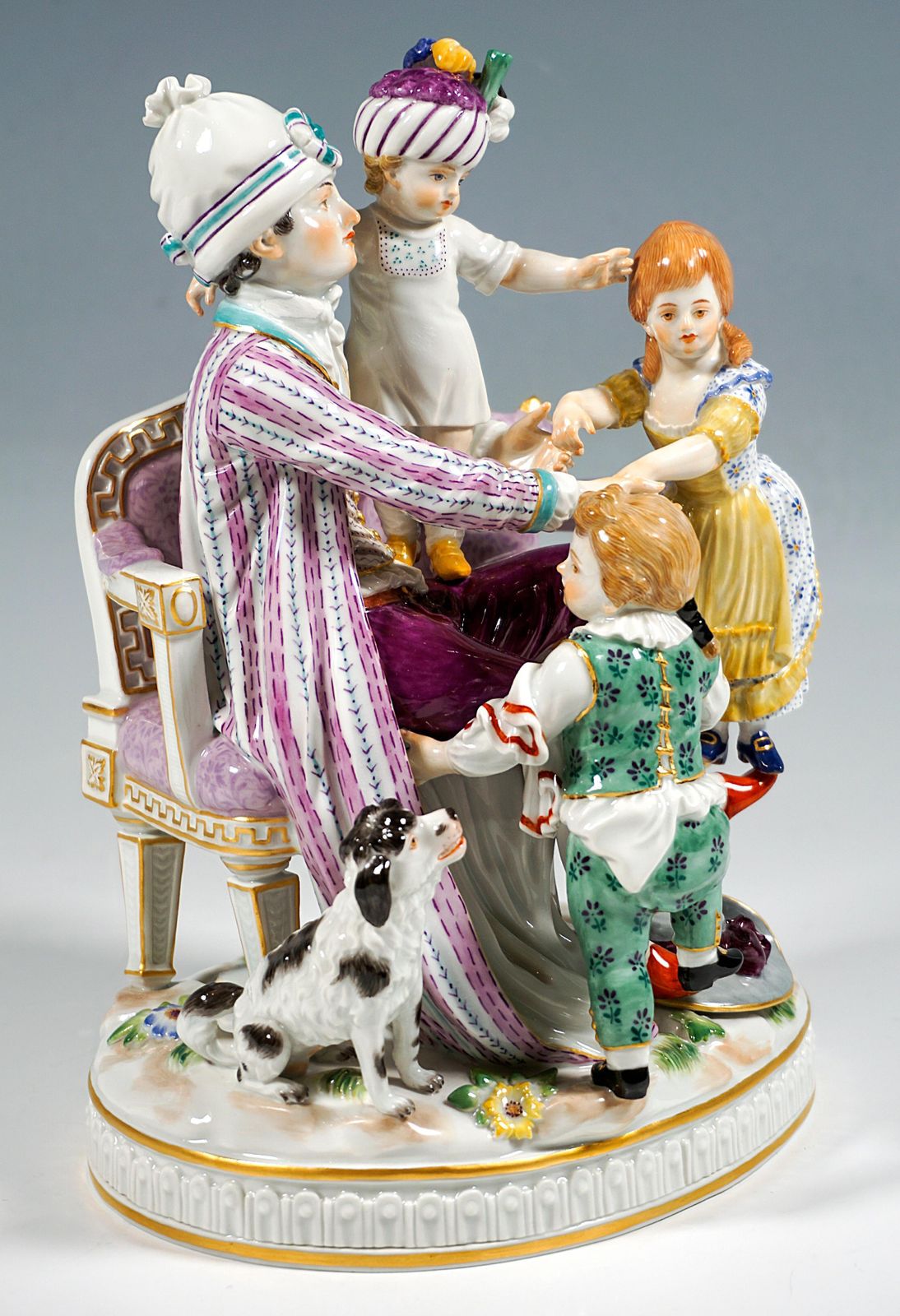 Meissen Rococo Group 'The Good Father' By J.C. Schönheit, 20th Century photo buy