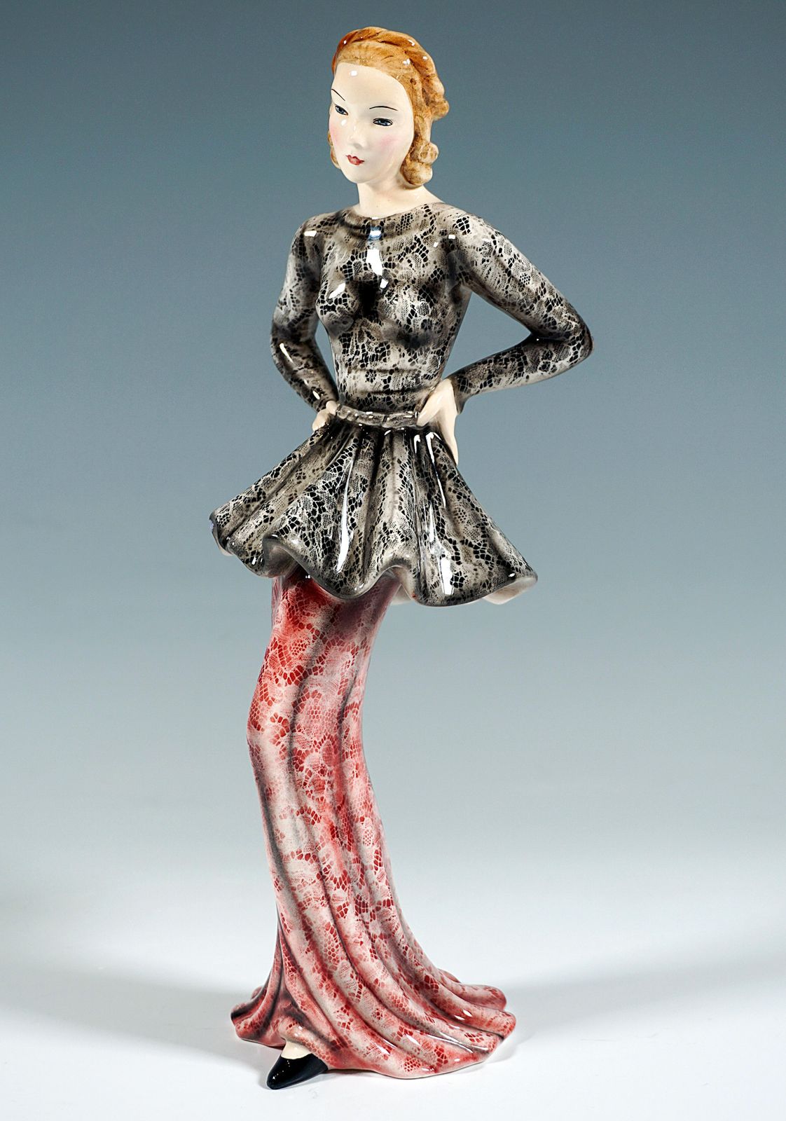 Goldscheider Vienna Art Déco Marlene Dietrich, 'Fashion Lady', By C. Weiss, 1937 photo Home Decor