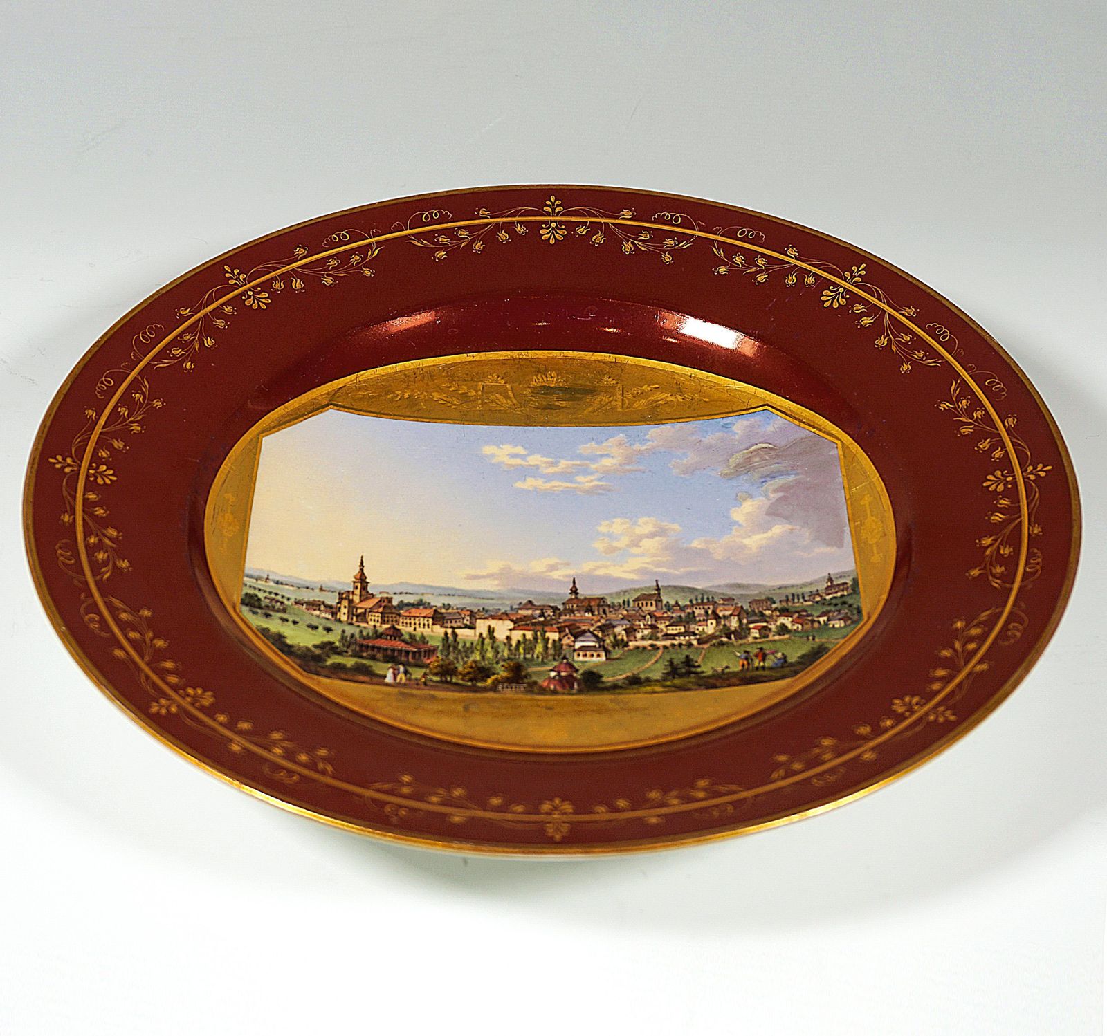 Viennese Imperial Porcelain Picture Plate Plate, Baden En Autriche, 1813 photo 2202.0