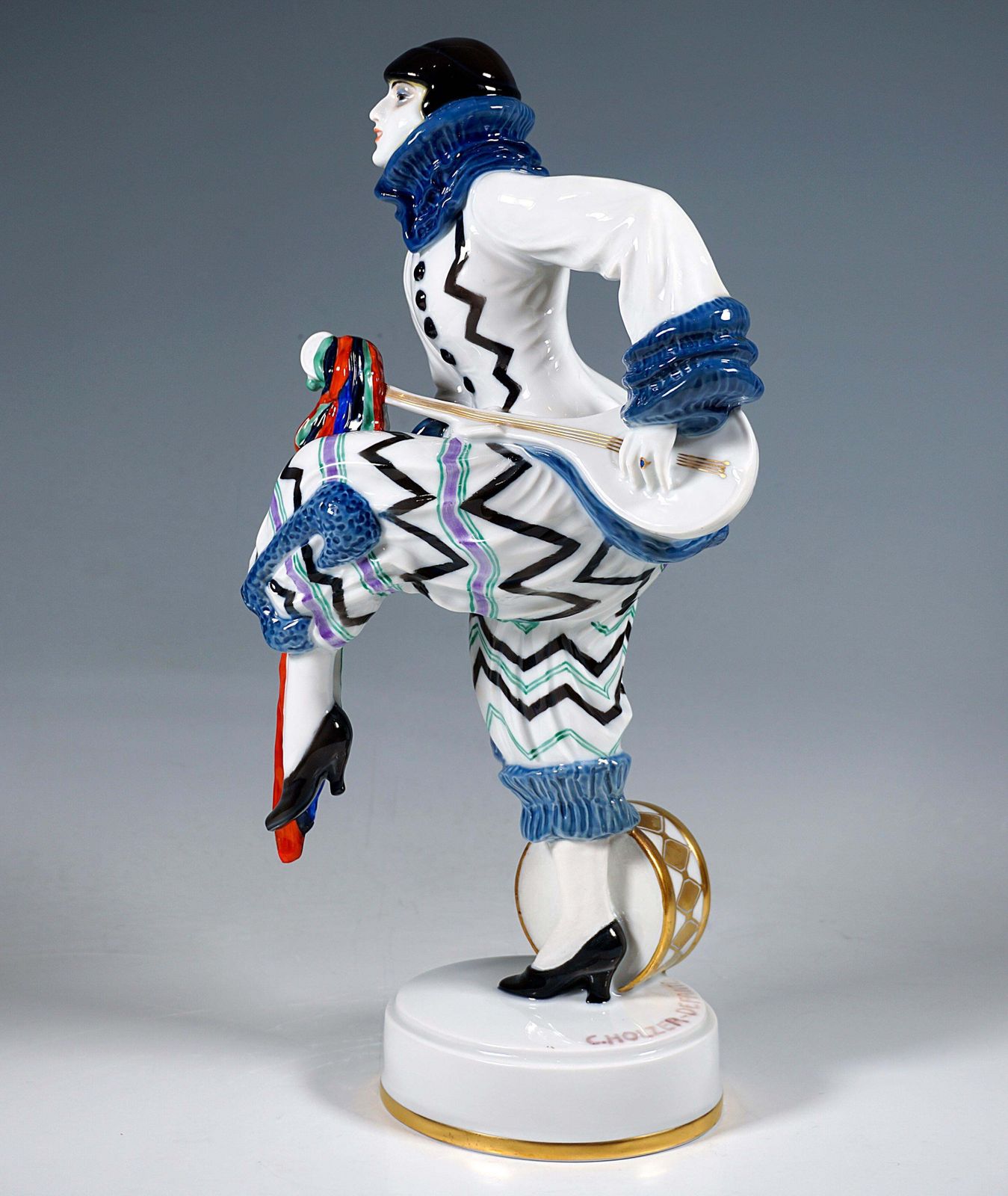 Art Déco Porcelain Figurine 'Merry March', C. Holzer Defanti, Rosenthal Germany photo Home Decor