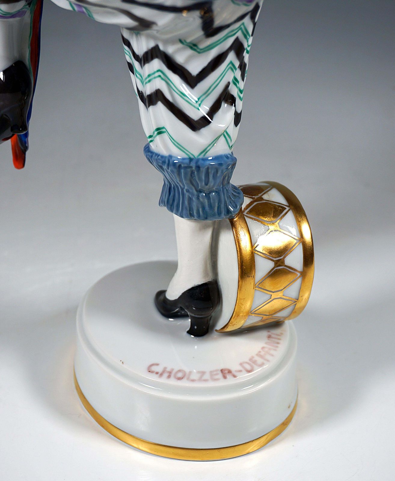 Art Déco Porcelain Figurine 'Merry March', C. Holzer Defanti, Rosenthal Germany photo vinterior