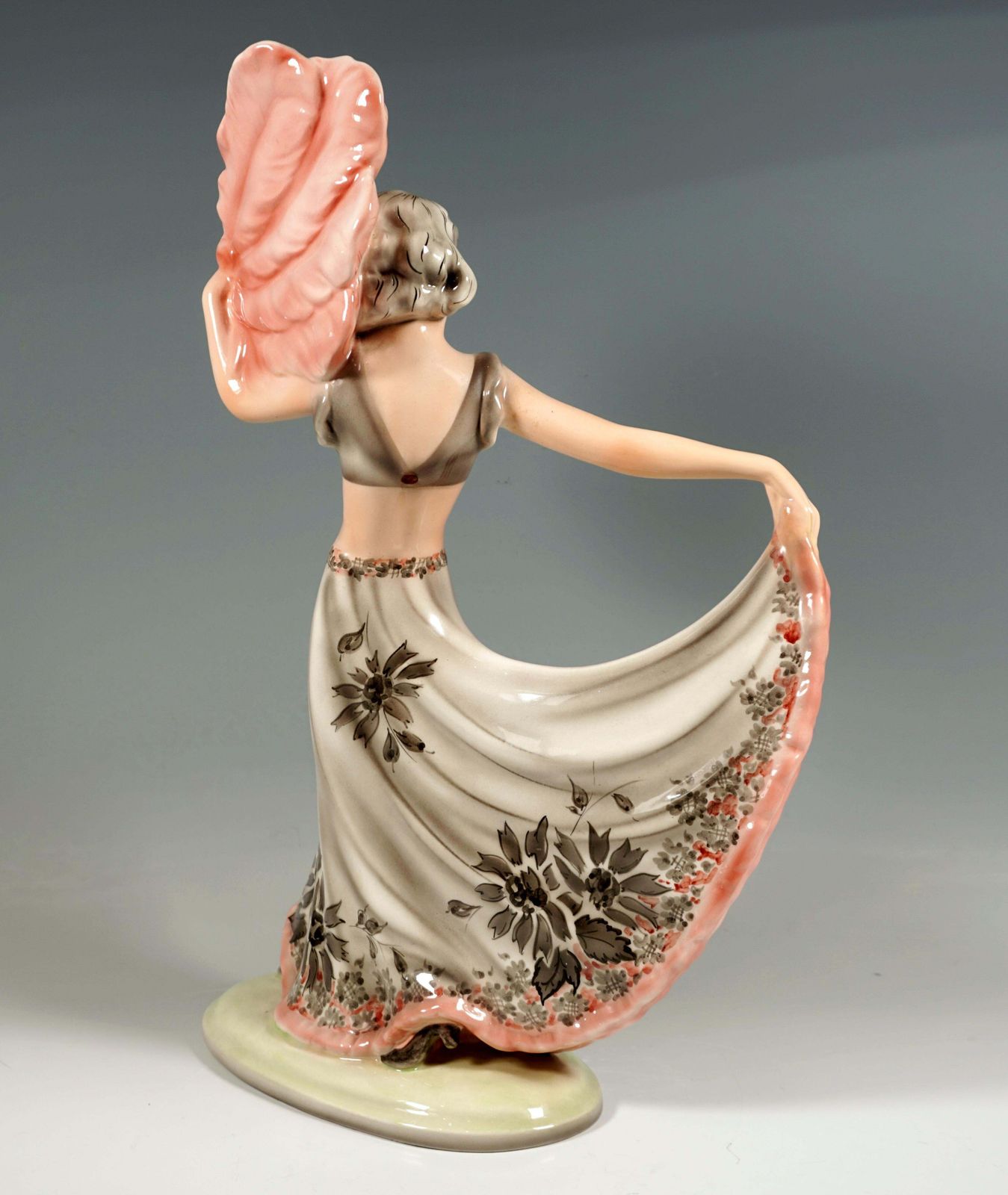 Goldscheider Art Deco Figurine, 'Fan Dance', By Josef Lorenzl, Around 1938 photo for sale