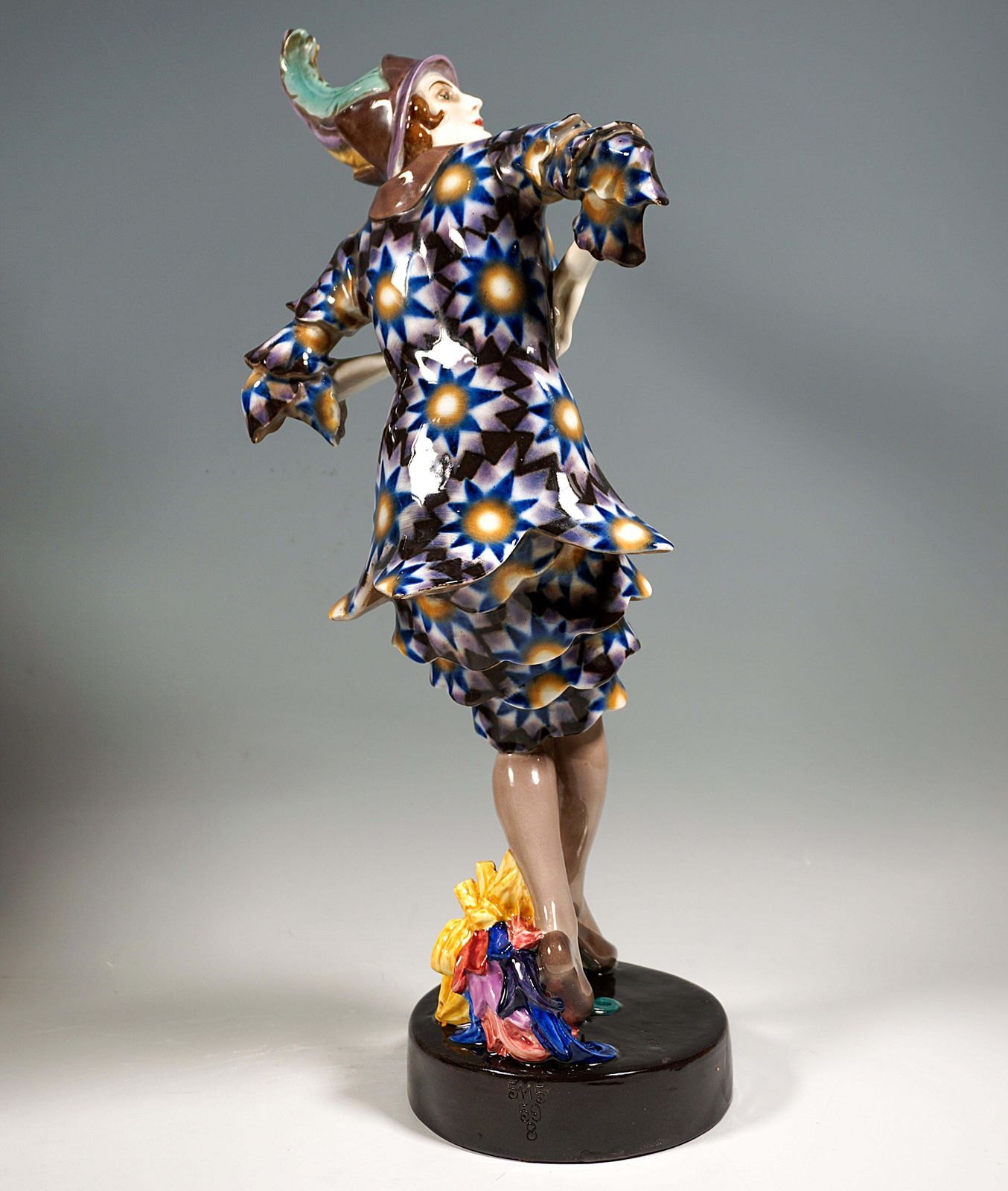 Art Déco Figurine 'Dance Of Vanity' By Josef Kostial, Goldscheider Vienna, 1920s photo for sale